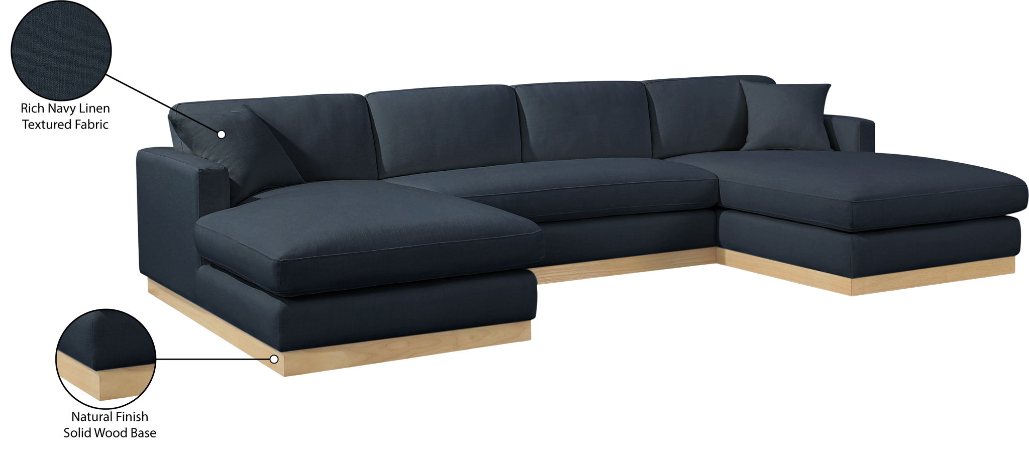 Johanna - 3 Piece Sectional - Natural Base