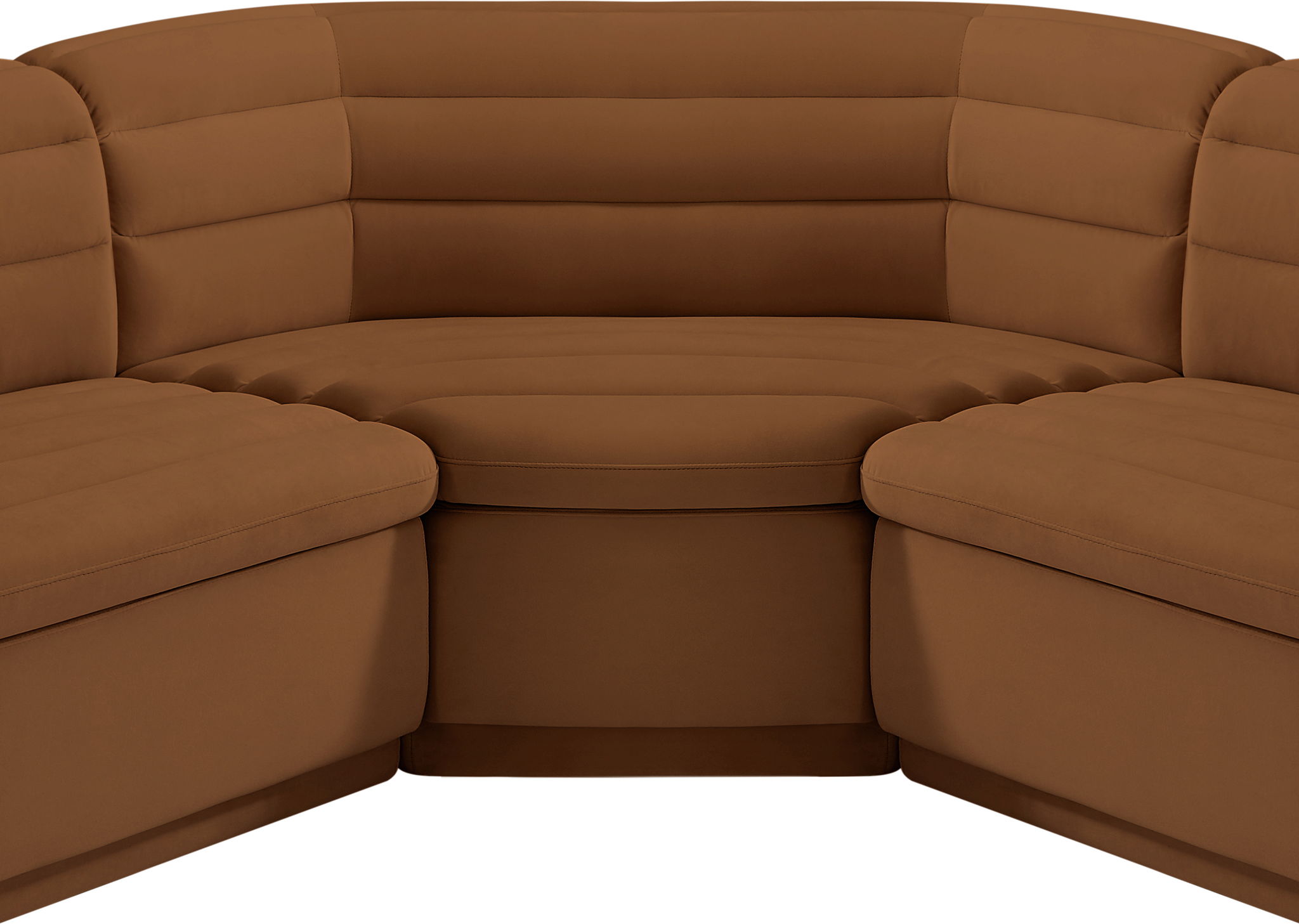Cascade - Velvet Modular Sectional - Saddle