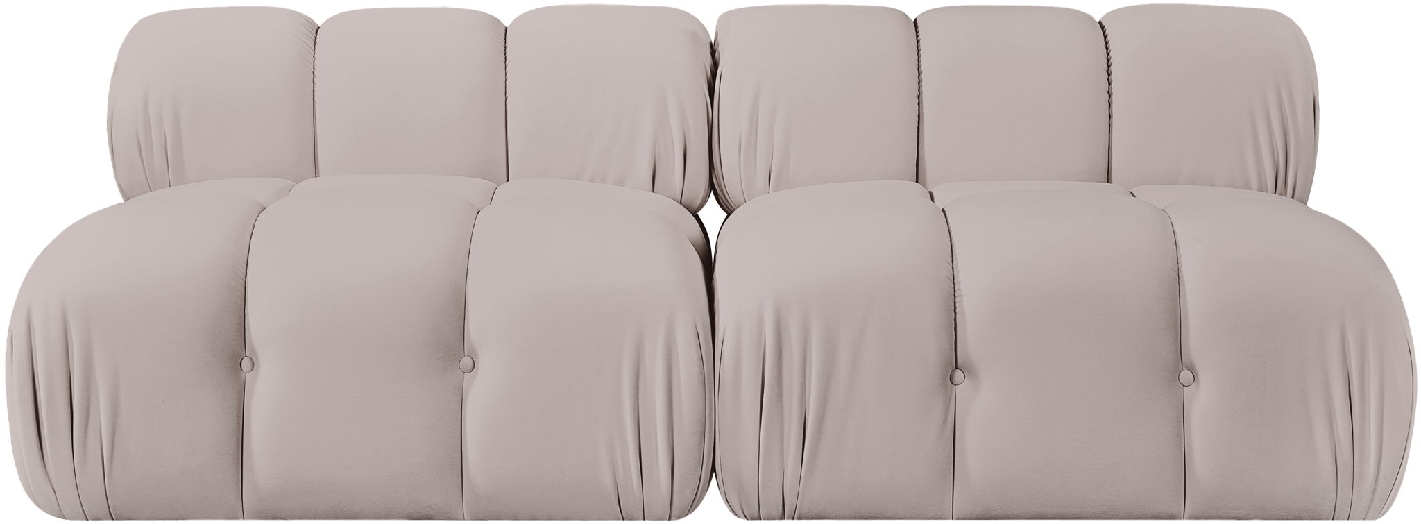 Orin - Velvet Performance Fabric Upholstered 2 Piece Modular Sofa