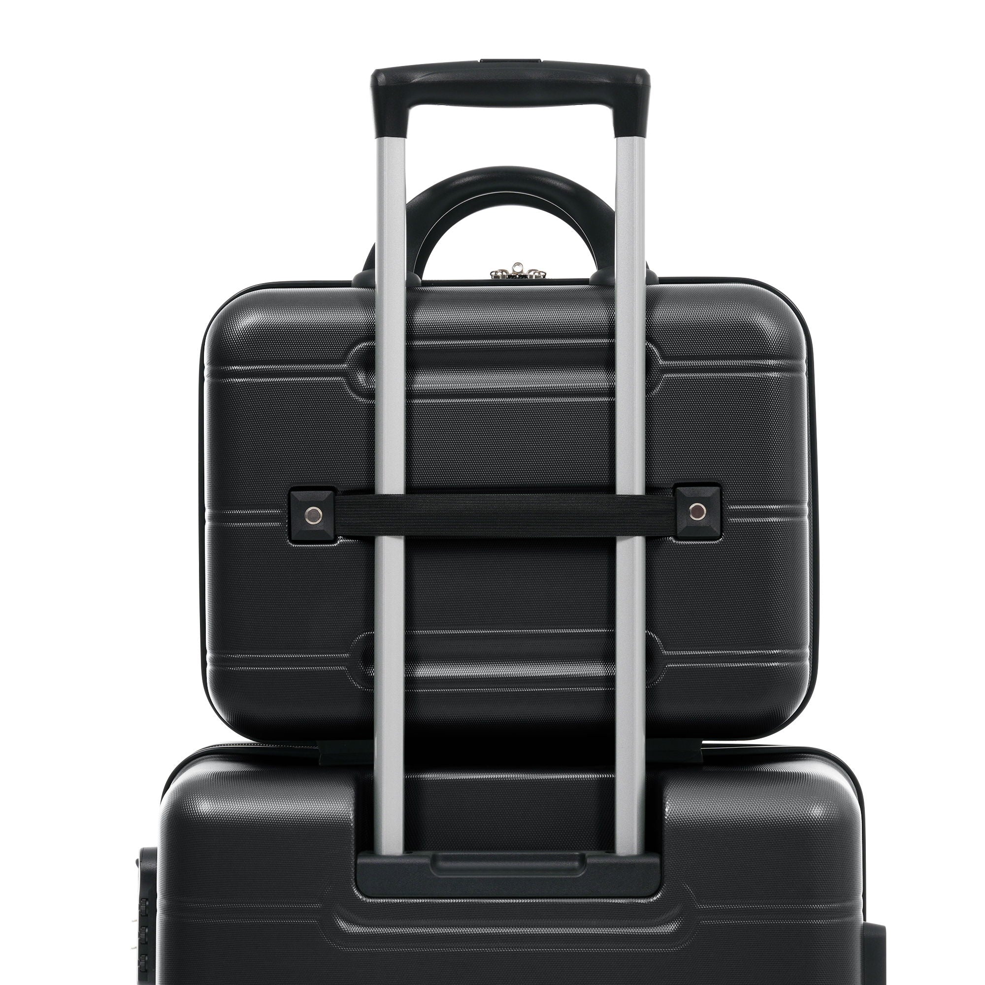 6 Piece Lightweight Hardshell Luggage Set With Double Spinner Wheels, Password Lock