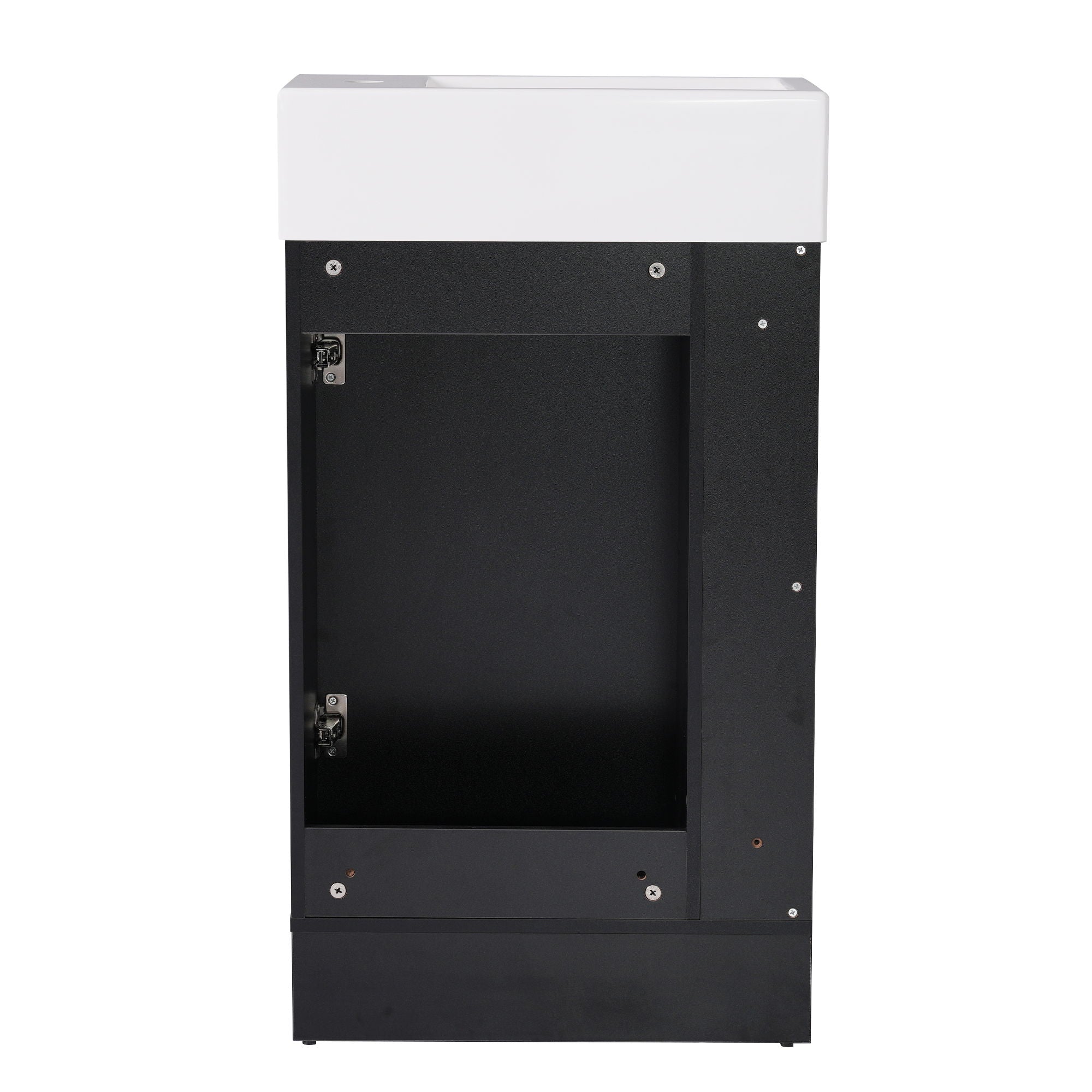 Modern Bathroom Vanity With Sink And 2 Tier Shelf
