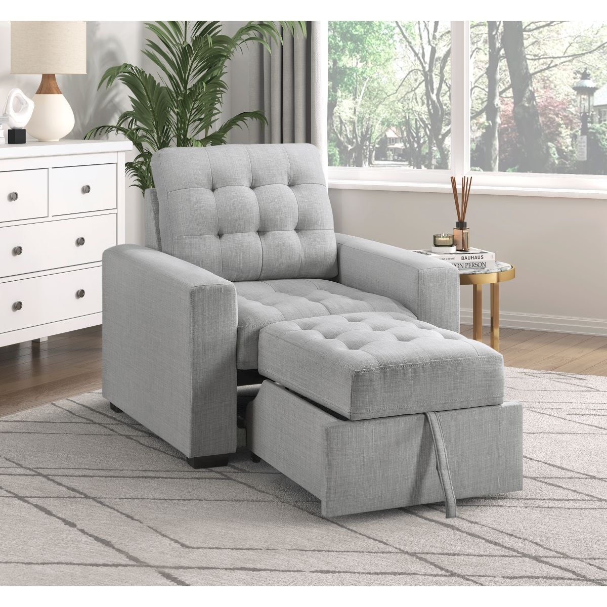 Mccafferty - Chair With Pull-Out Ottoman