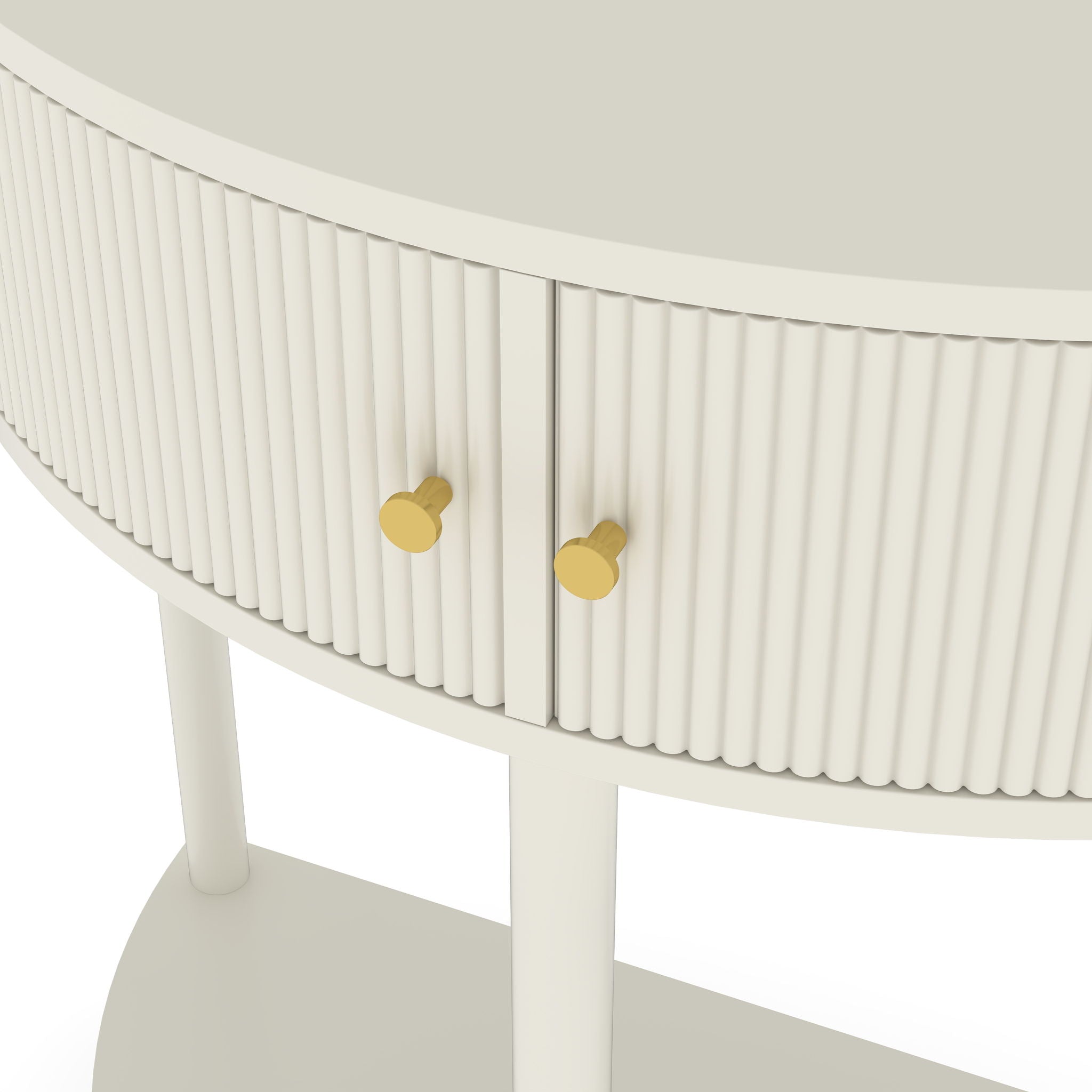 Demi Lune - Console Table With 2 Storage Drawers