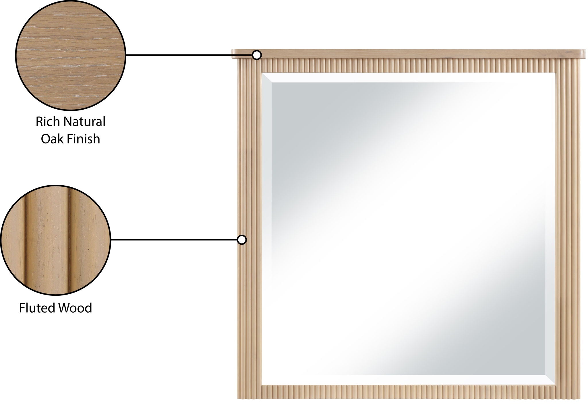 Astrid - Solid Wood And Oak Veneer Mirror