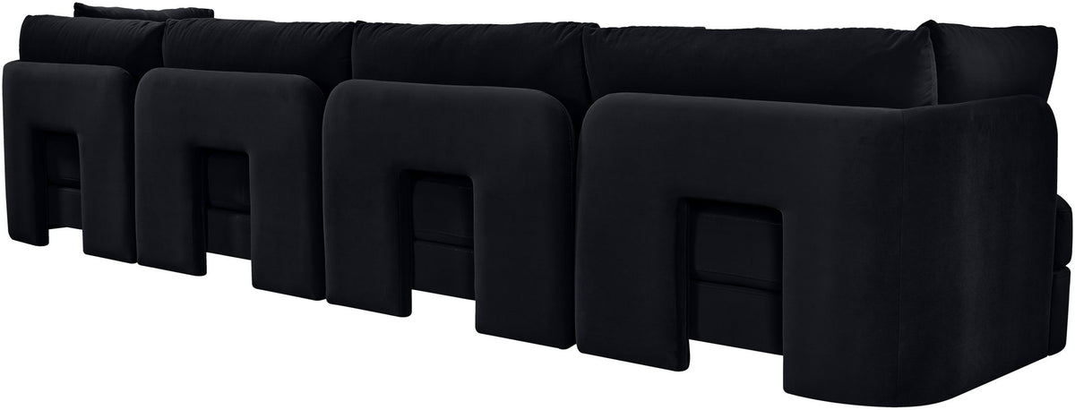 Hammond - Velvet Performance Fabric Upholstered 4 Piece Sofa