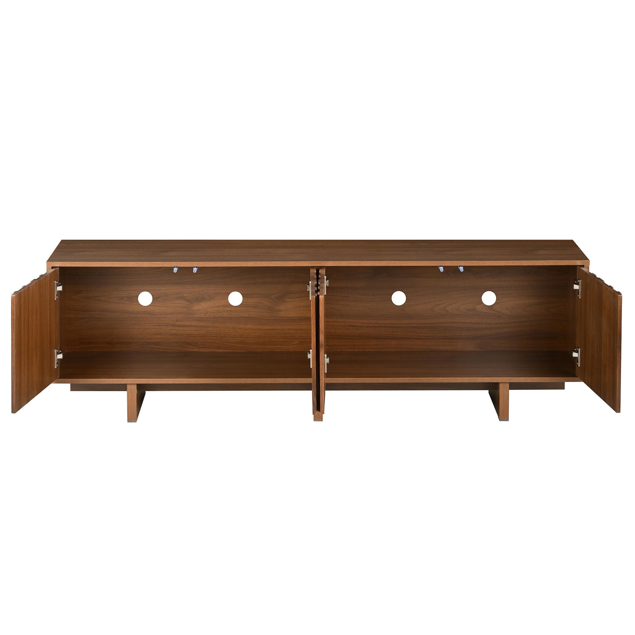 Retro Style TV Stand With Wavy Door