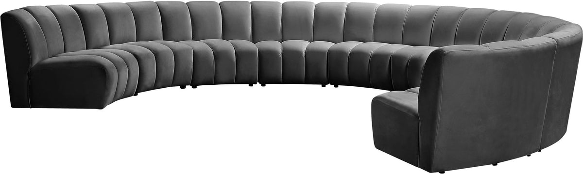 Infinity - 9 Piece Velvet Modular Sectional