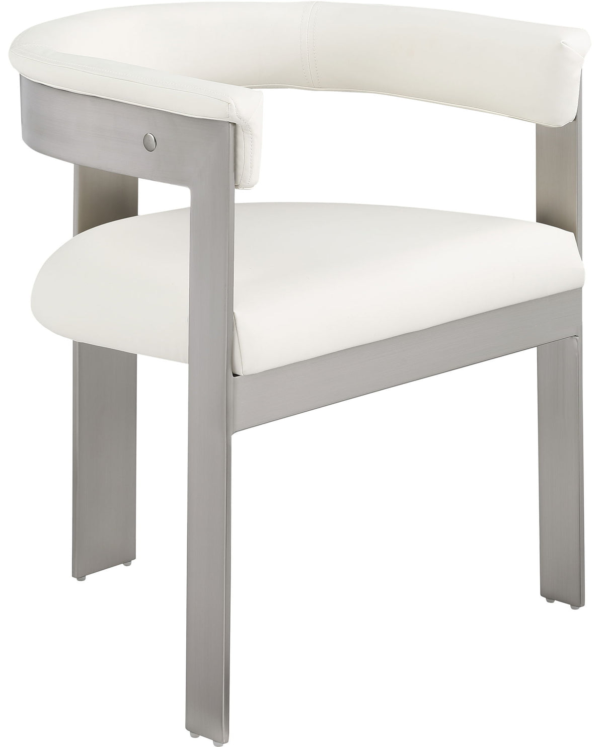 Romeo - Faux Leather Dining Chair With Silver Base (Set of 2)