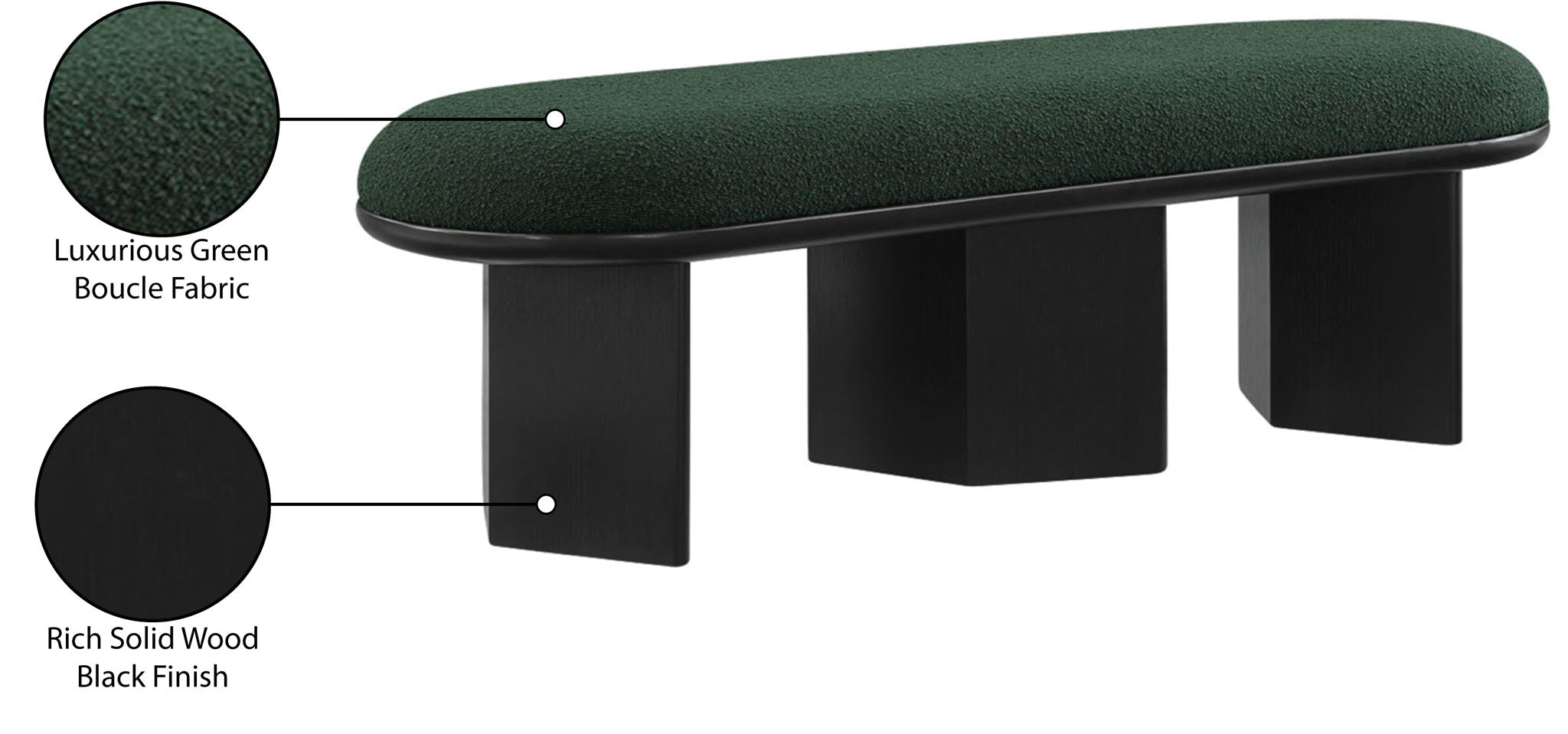 Wilshire - Bench With Black Base