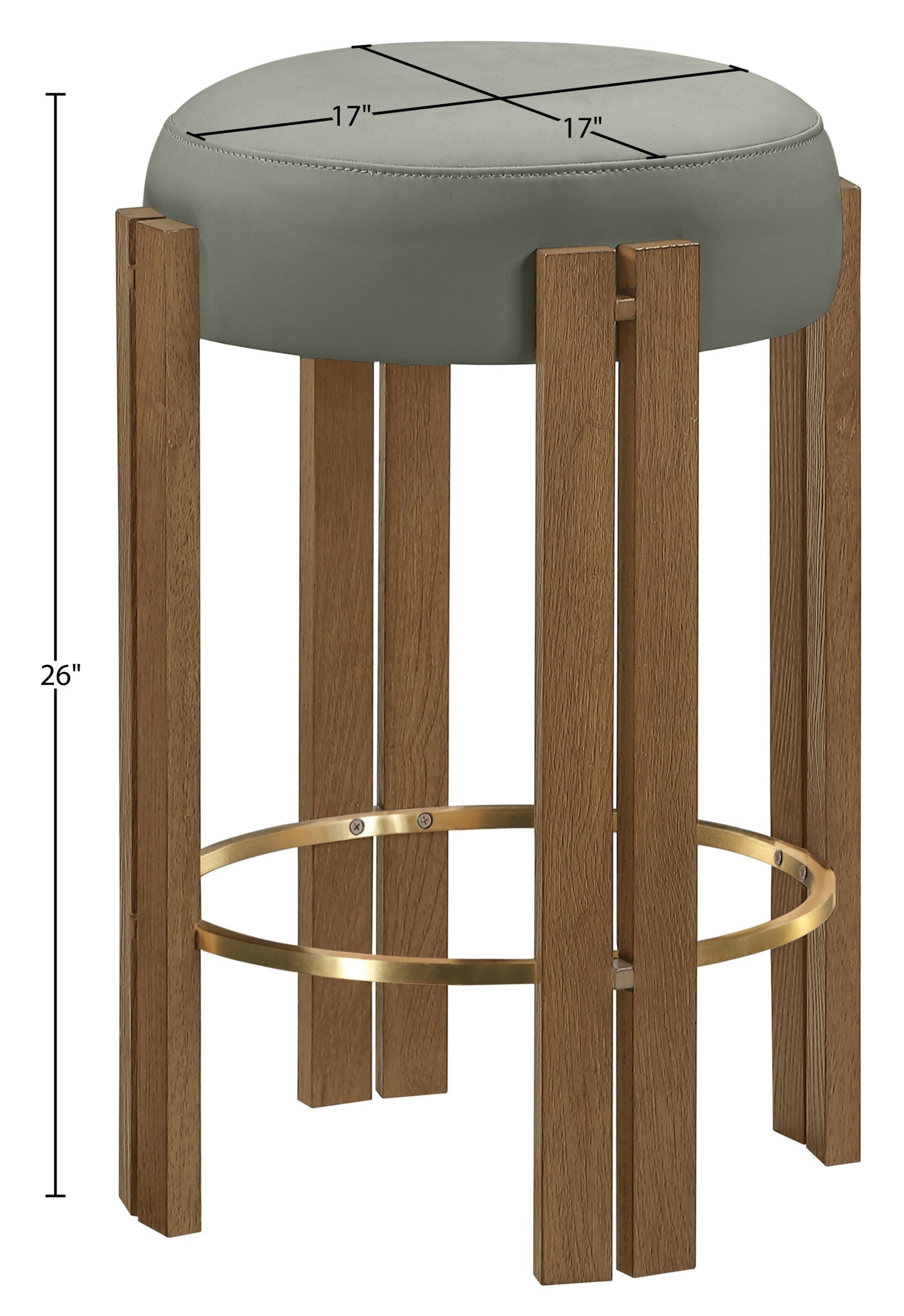 Harrison - Vegan Leather Counter Stool