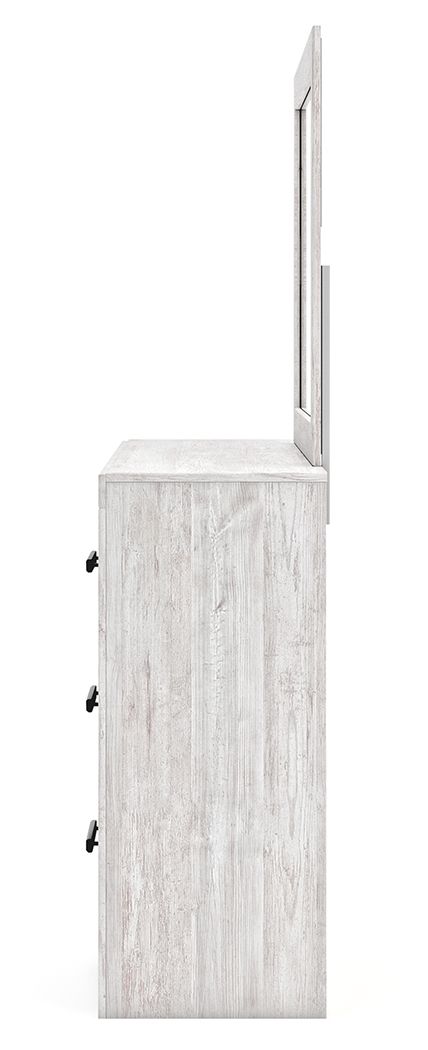 Cayboni - Dresser And Mirror - Whitewash