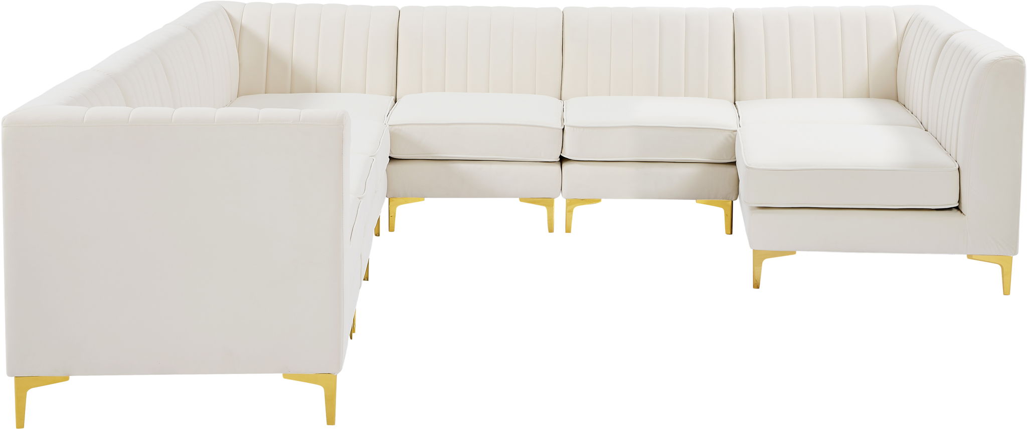 Alina - 8 Piece Velvet Modular Sectional