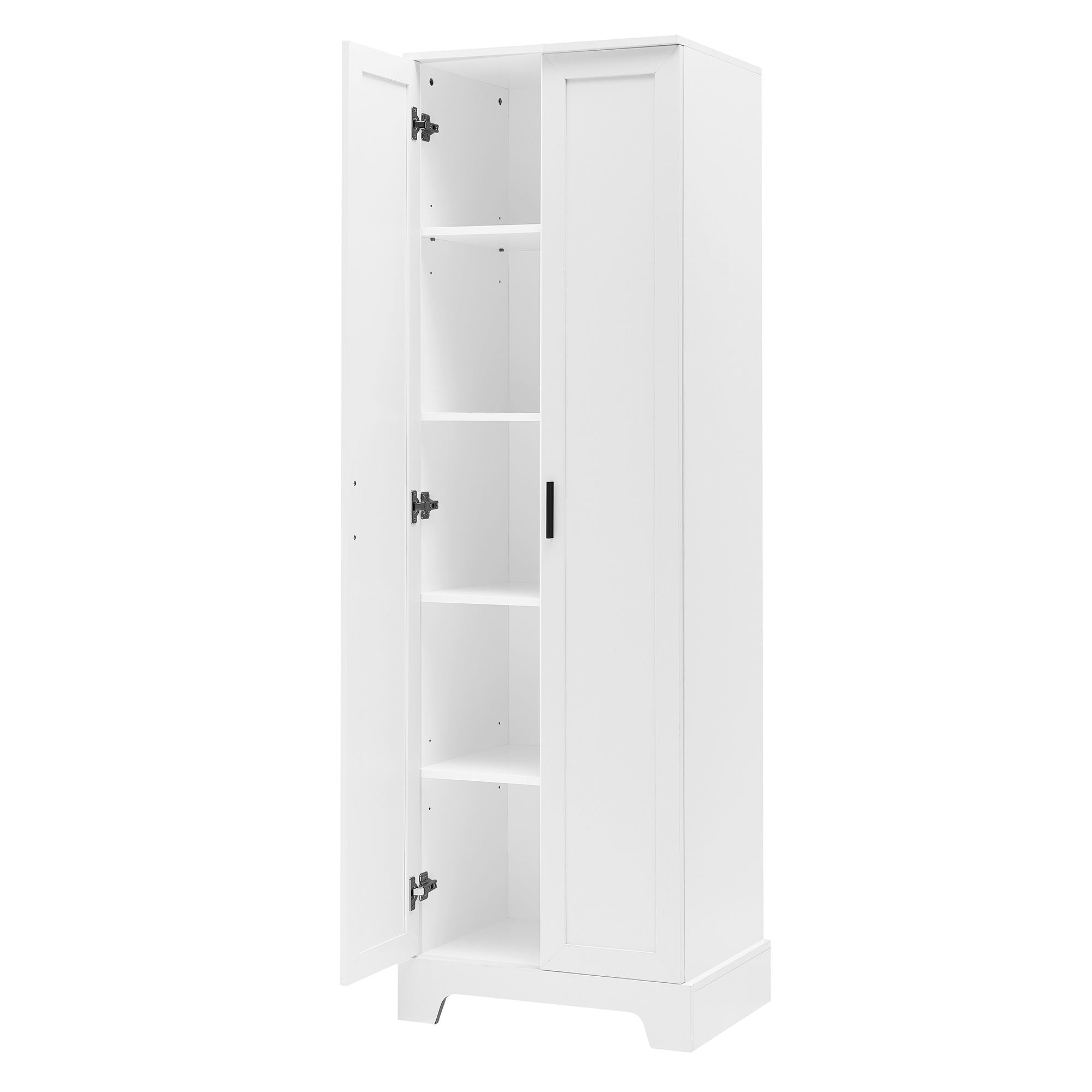 Storage Cabinet With Adjustable Shelves, 2 Doors, Rectangle Design For Bathroom