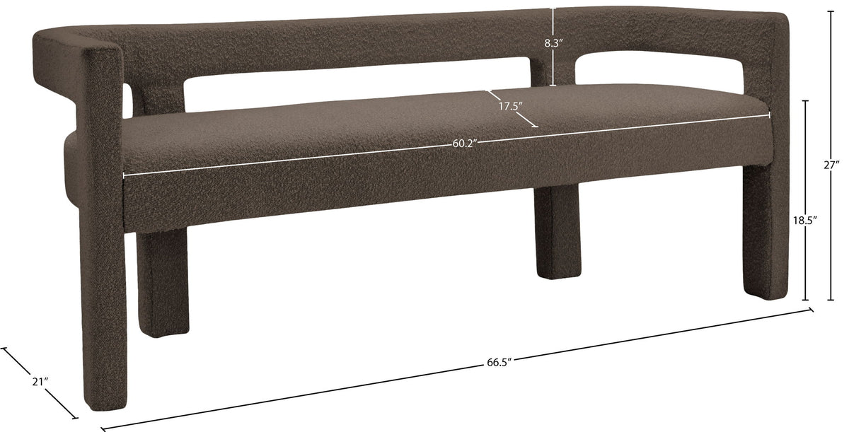 Athena - Boucle Fabric Bench