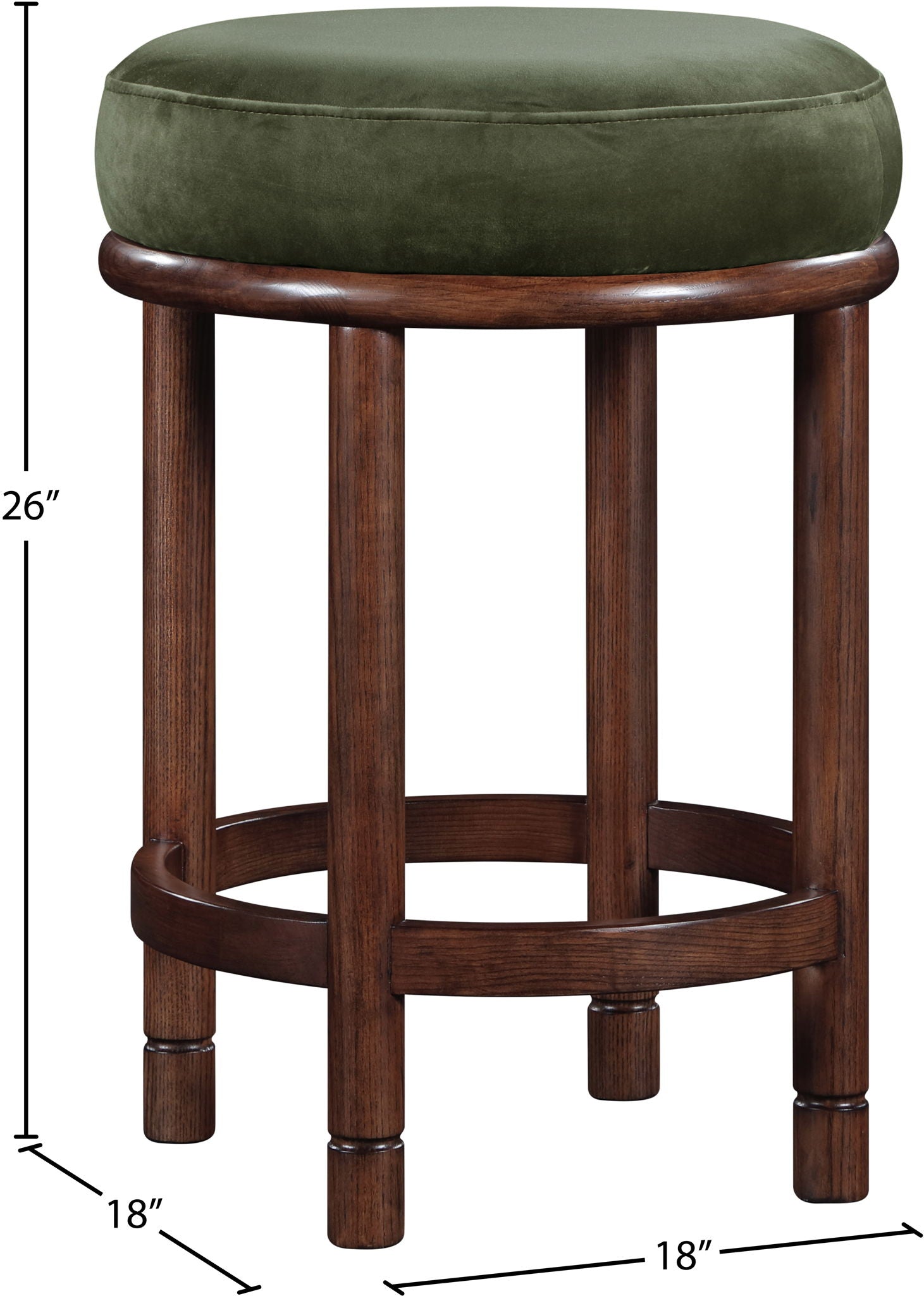 Monette - Counter Stool With Brown Base