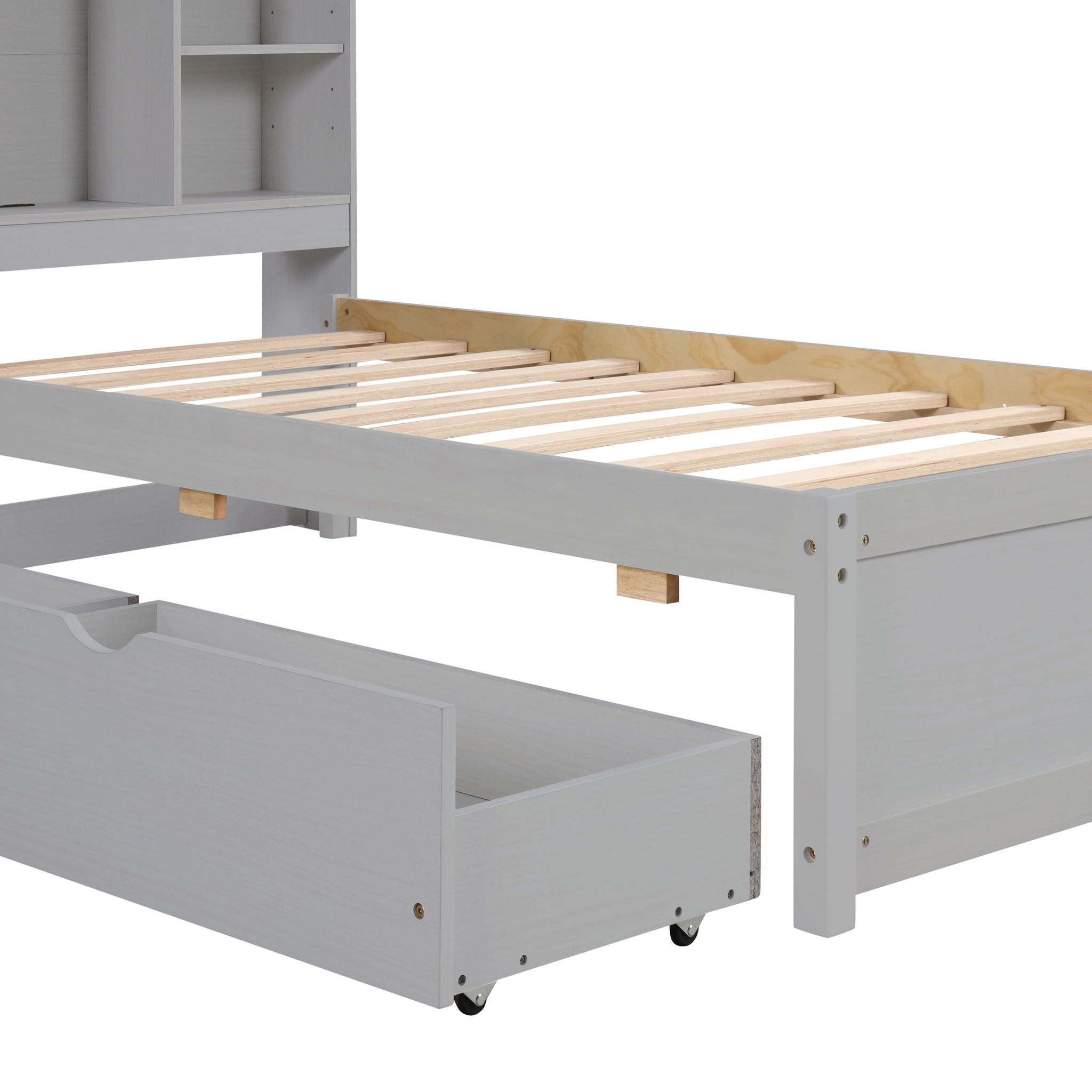 Bed Frame With Built In USB Port And 2 Drawers