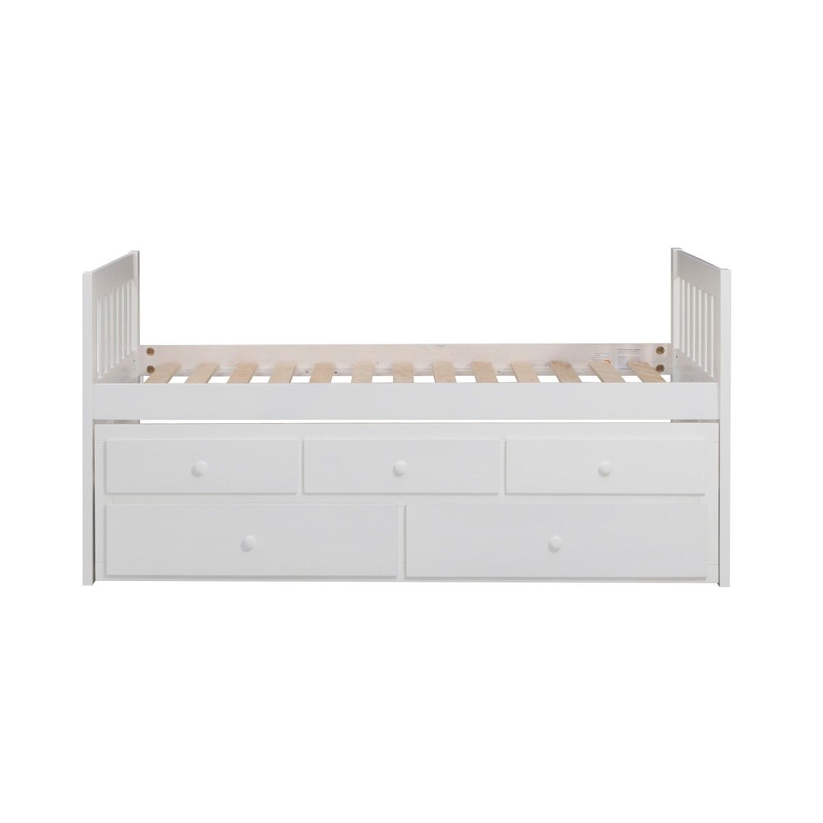 Galen - Twin/Twin Trundle Bed - White