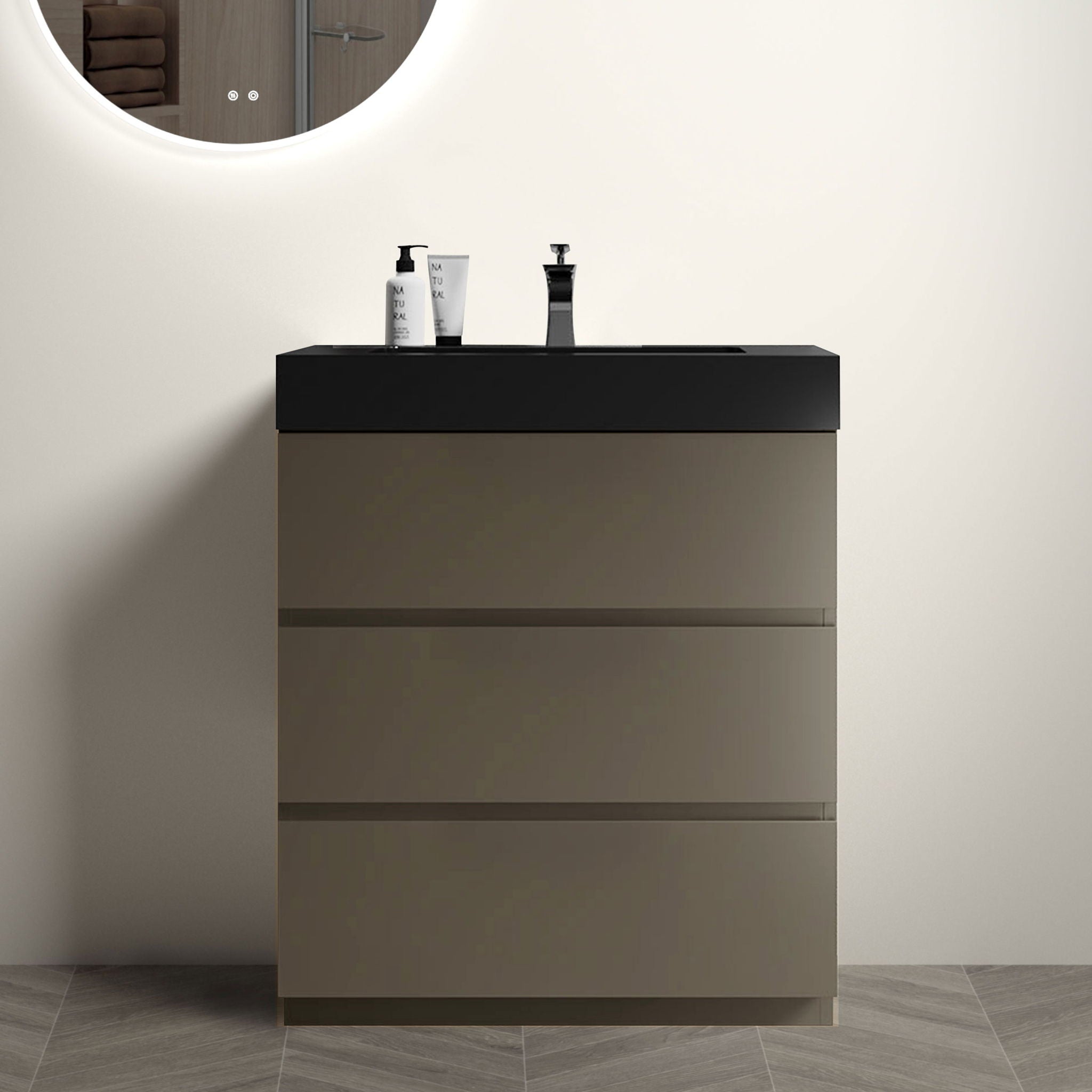 Alice - Bathroom Vanity With Sink, Large Storage Freestanding