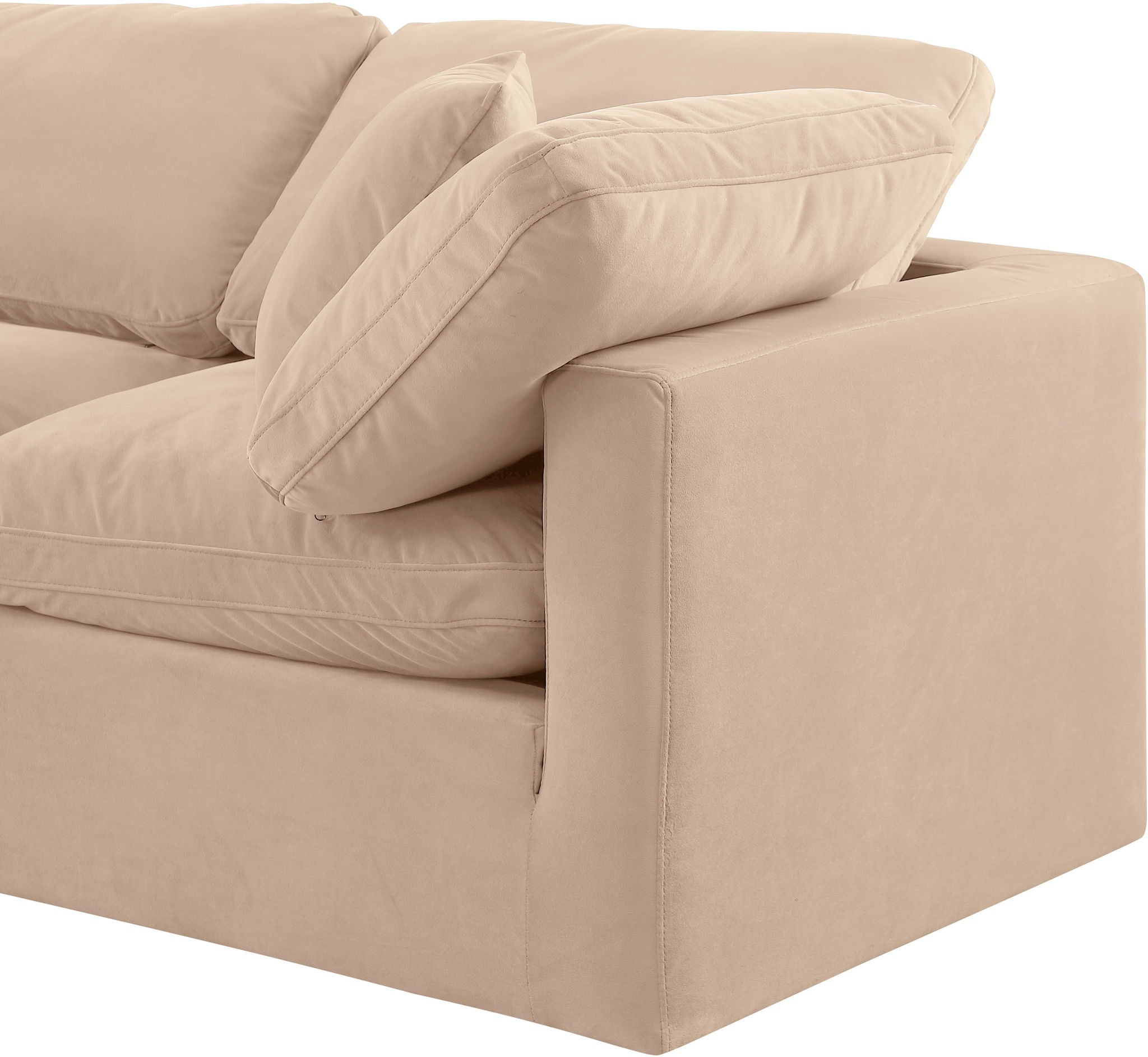 Indulge - Velvet 5 Piece Modular Sectional With Chaise