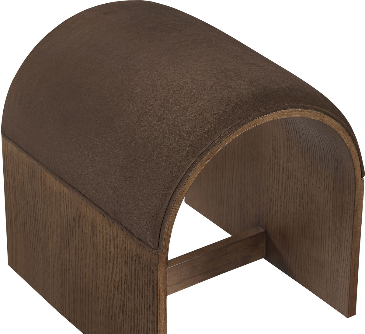 Sable - Velvet Performance Fabric Upholstered Bench