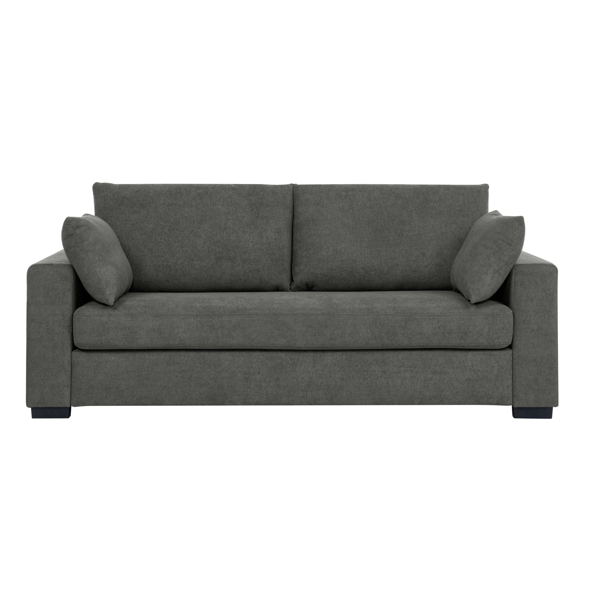 Upholstered Sofa With Toss Pillows - Dark Gray