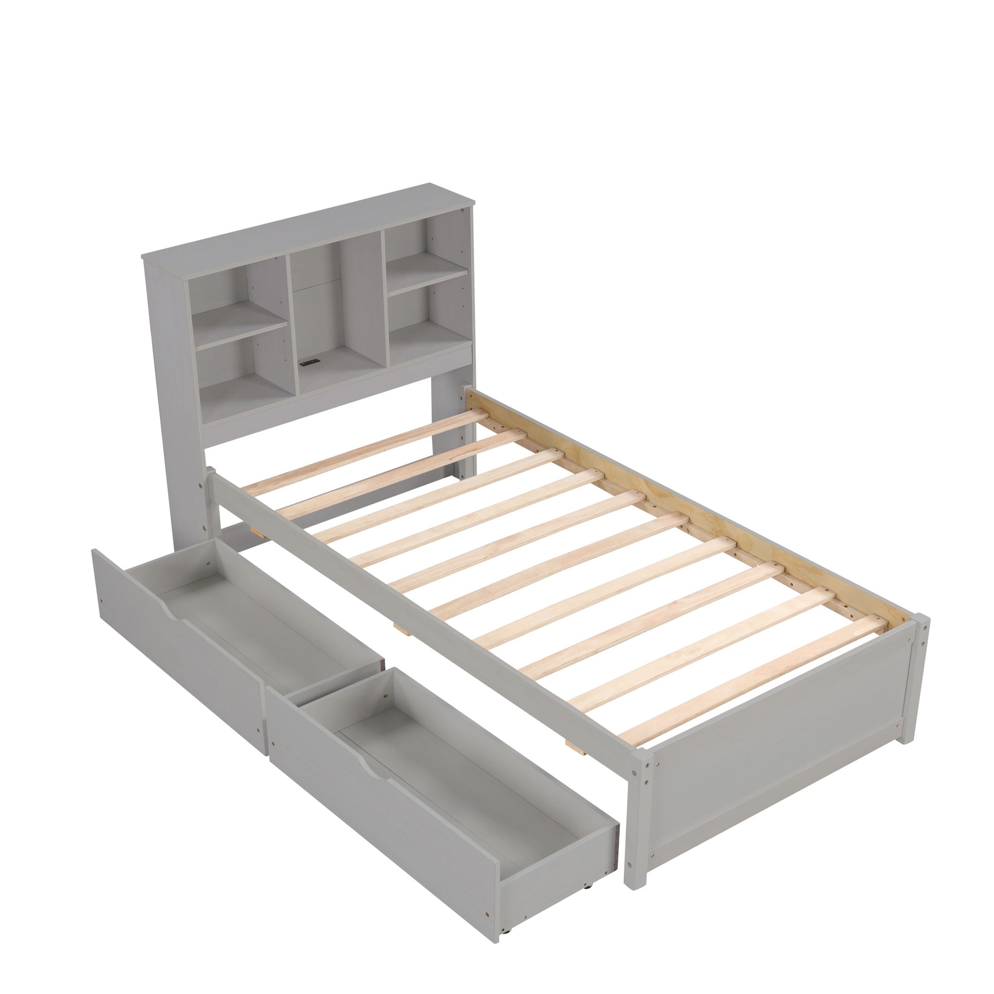 Bed Frame With Built In USB Port And 2 Drawers