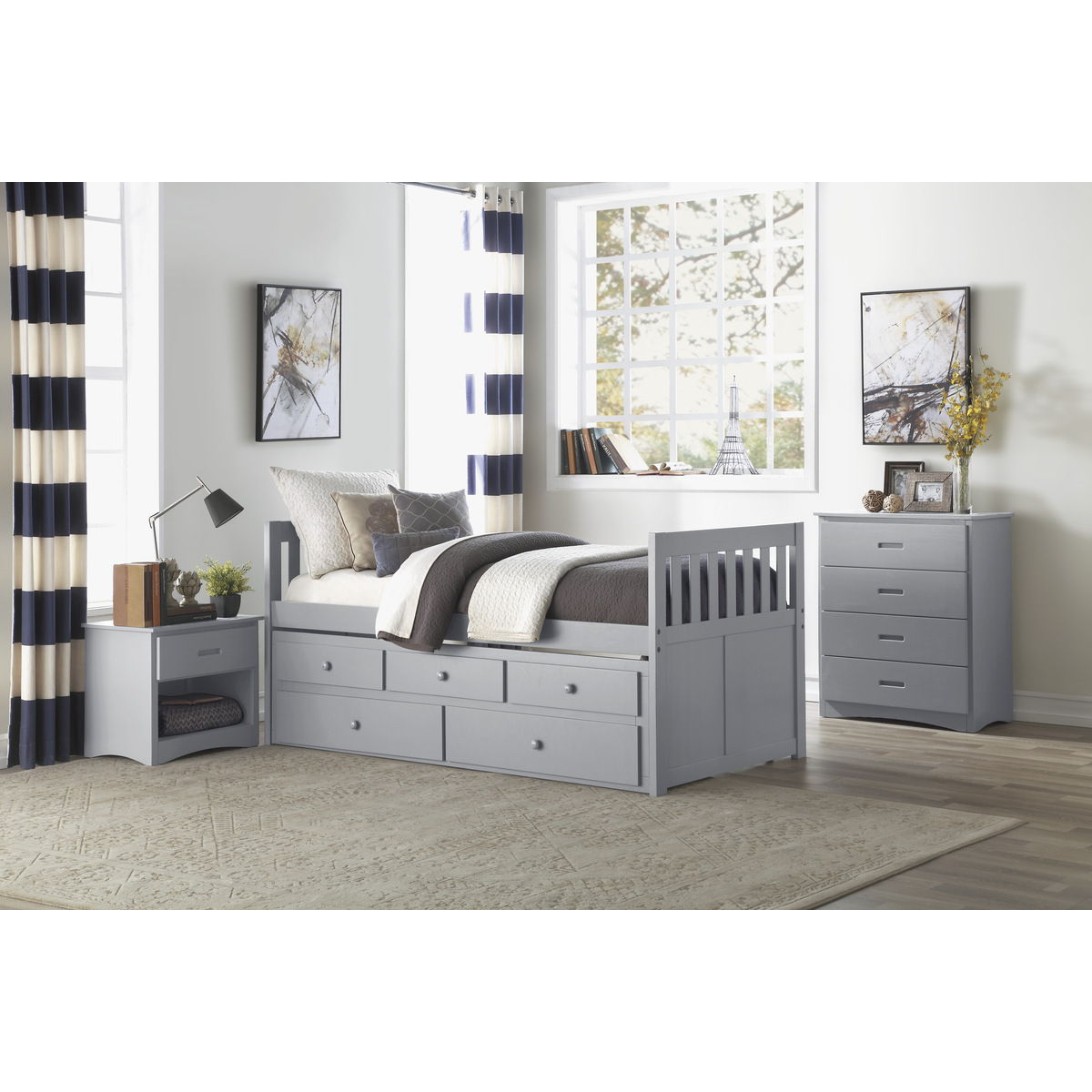 Orion - Nightstand - Gray