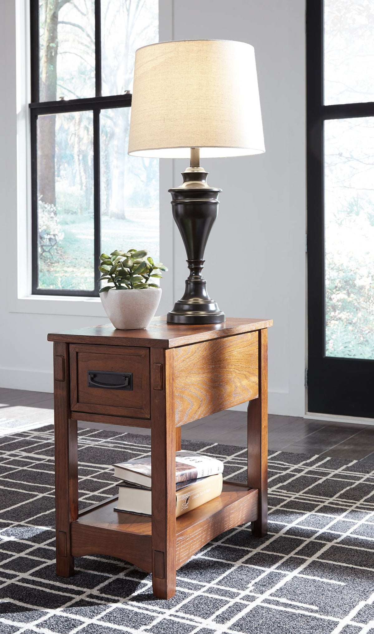 Breegin - Chair Side End Table - 1 Drawer - Brown