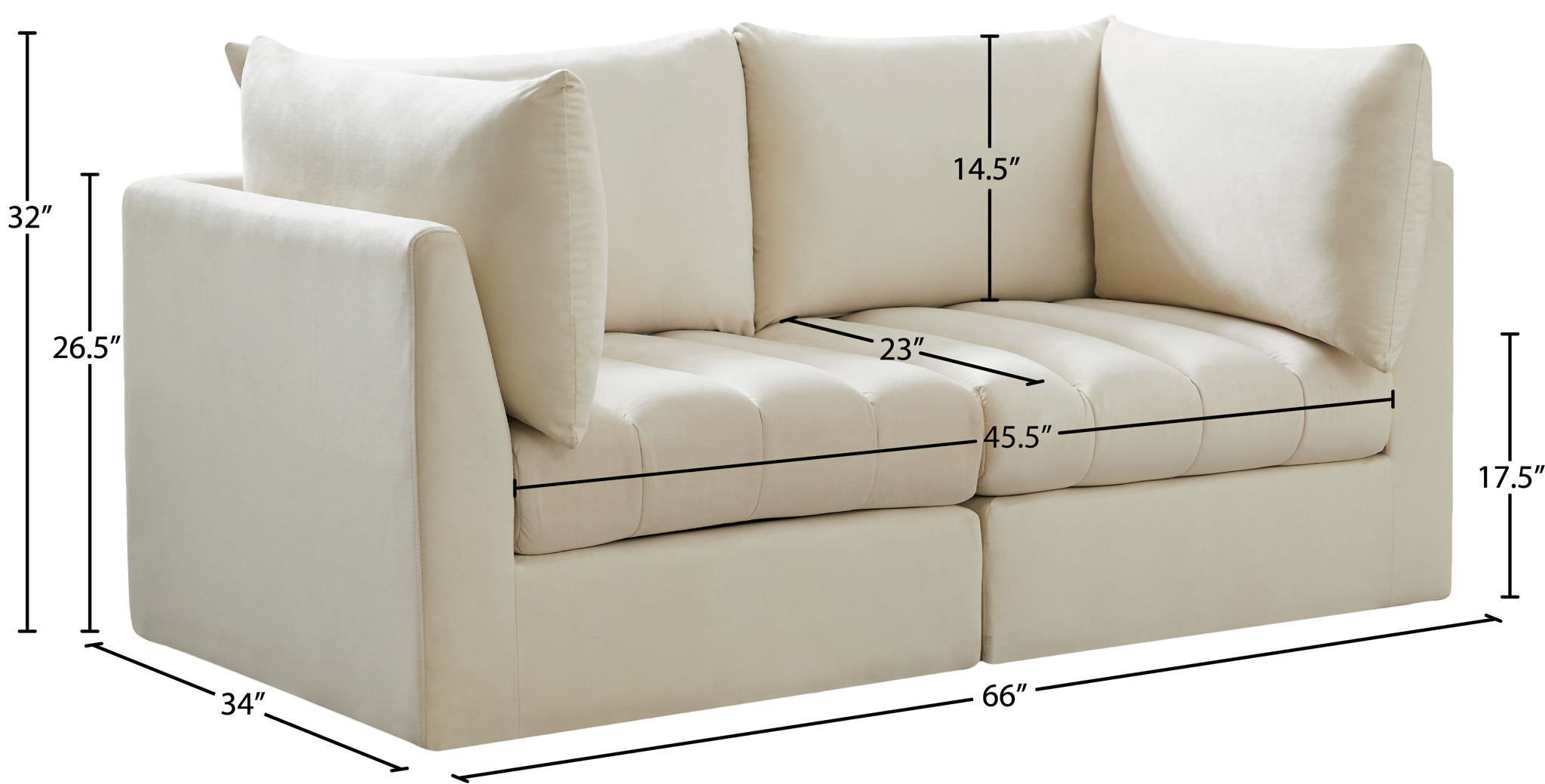 Jacob - Modular 2 Seat Sofa