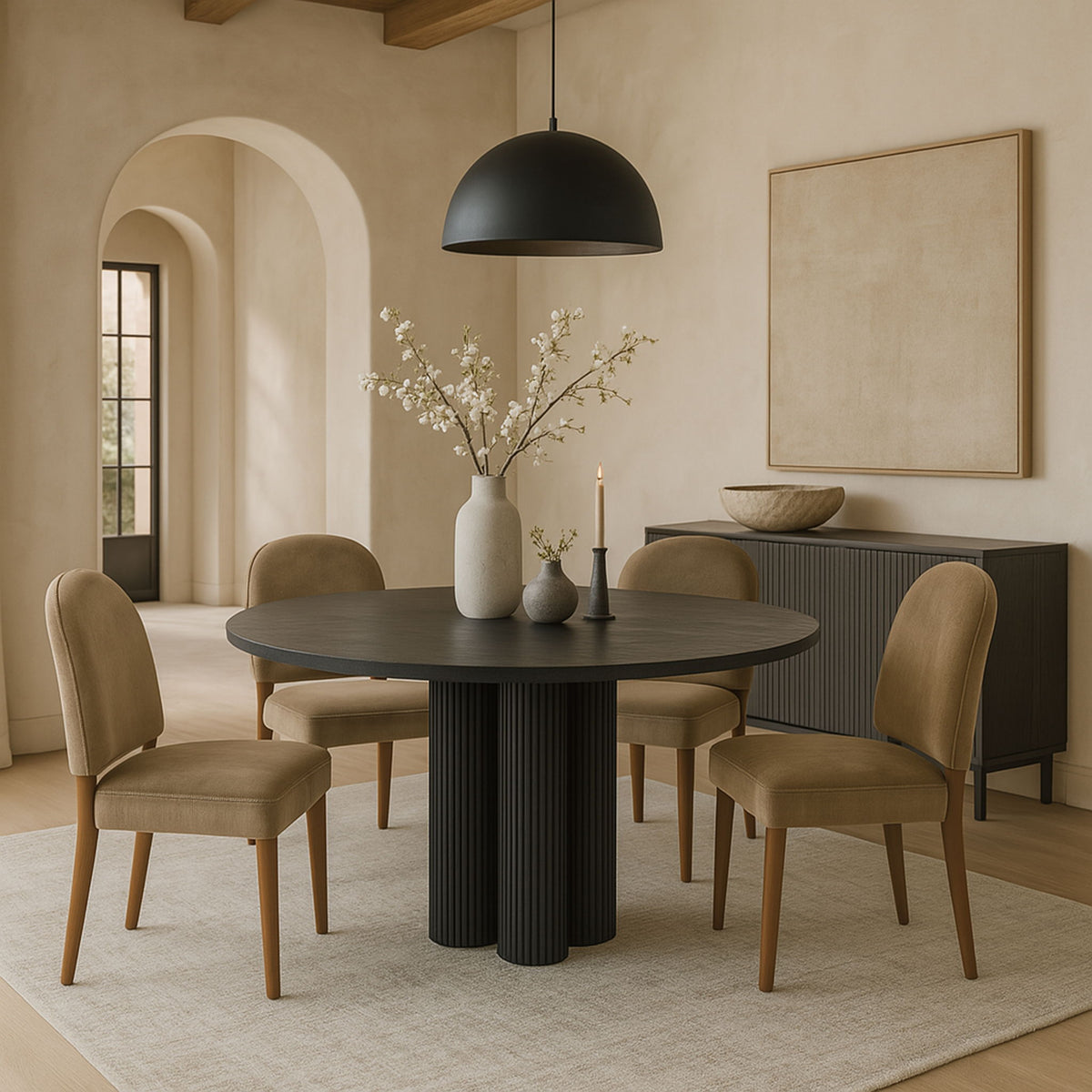 Varinelle - Velvet Dining Chair (Set of 2) - Walnut Frame