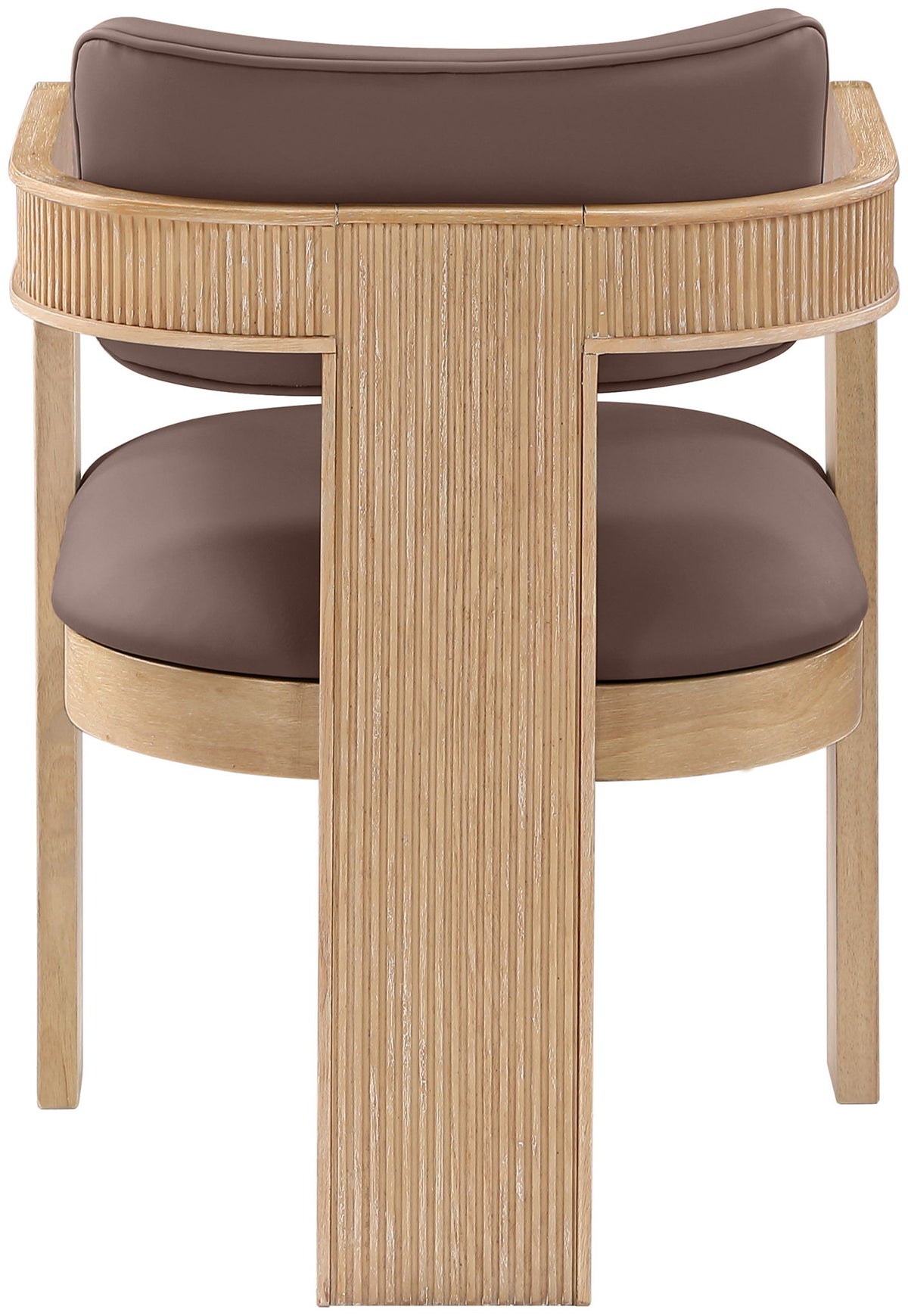 Sacha - Vegan Leather Upholstered Dining Chair With Natural Base (Set of 2)