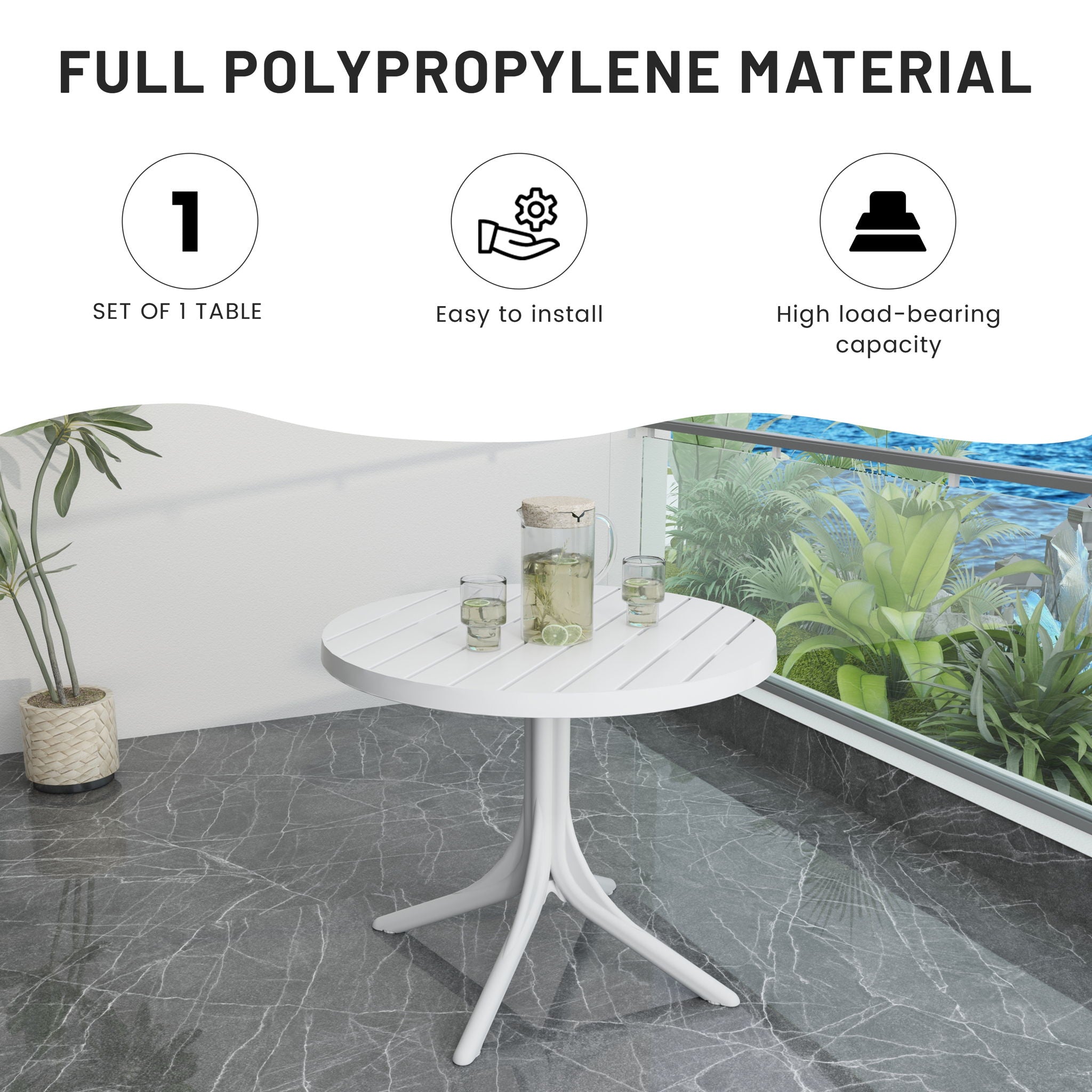 Round Table - White