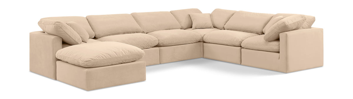 Indulge - Velvet 7 Piece Modular Sectional