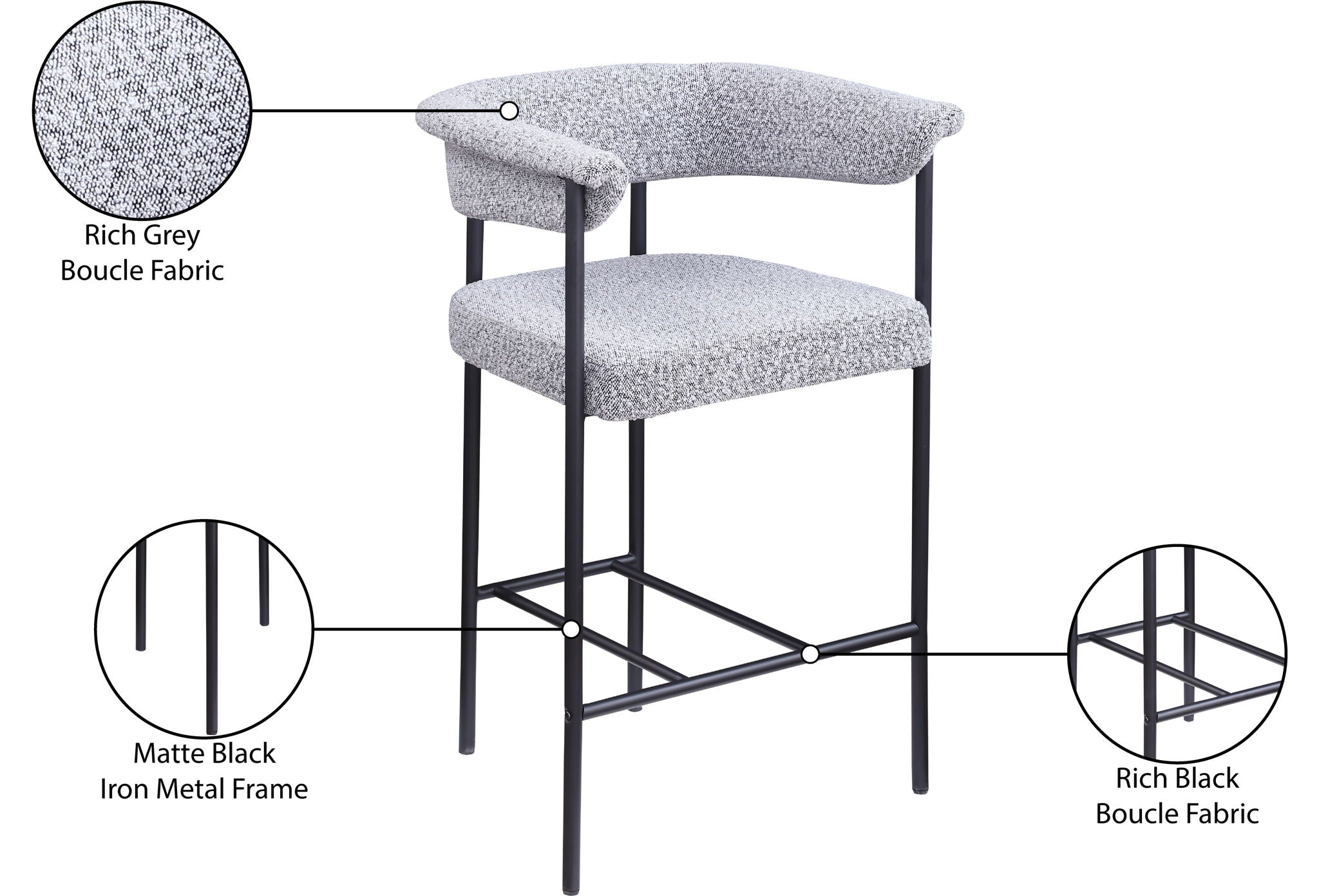 Malin - Boucle Counter Stool (Set of 2)
