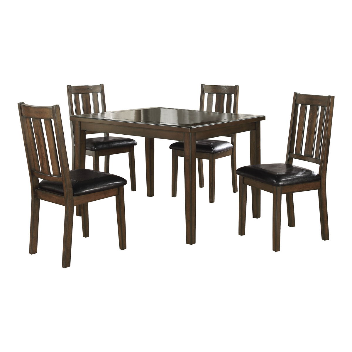 Mosely - 5 Piece Pack Dinette Set - Cherry / Black
