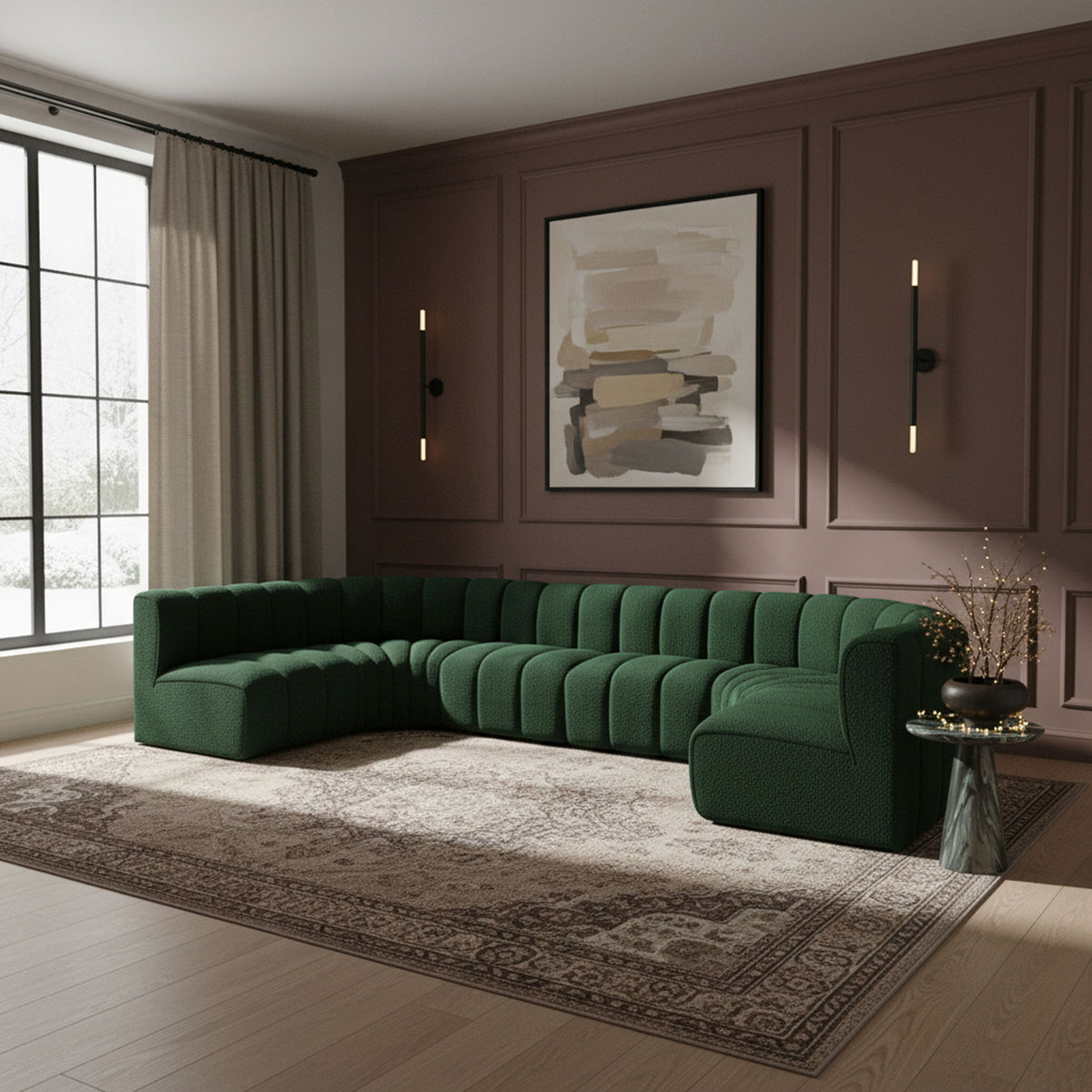 Arc - Boucle Fabric 8 Piece Modular Sofa
