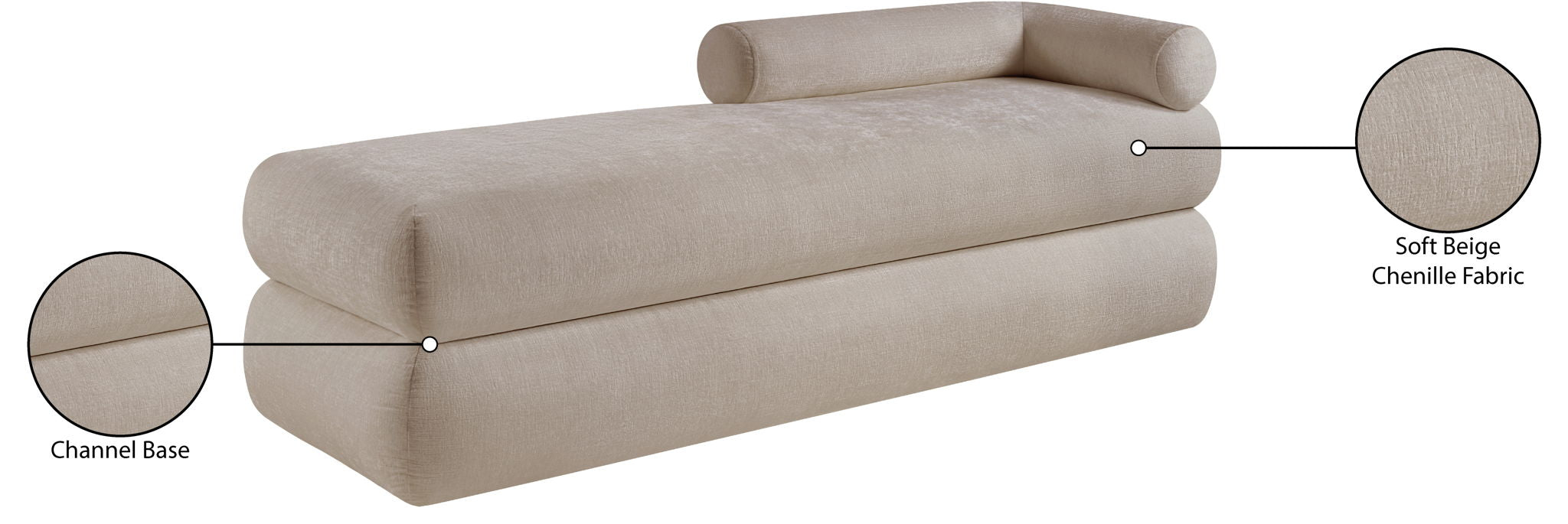 Kennedy - Chenille Bench