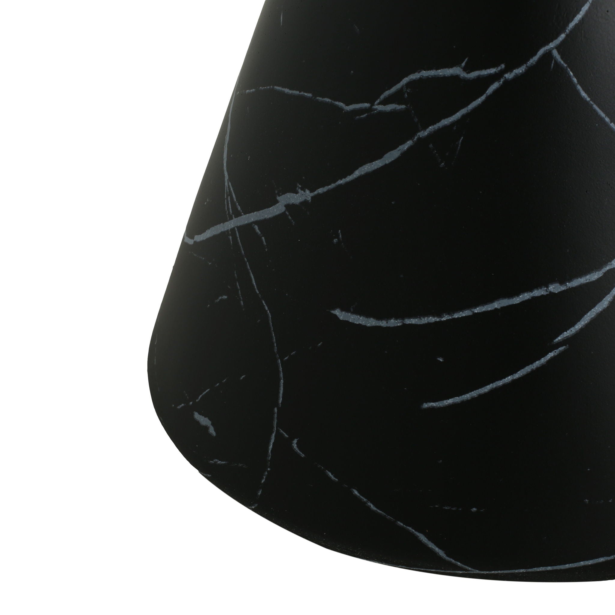 Outdoor Lightweight Concrete Side / End Table, Living Room Accent Table - Black Marble