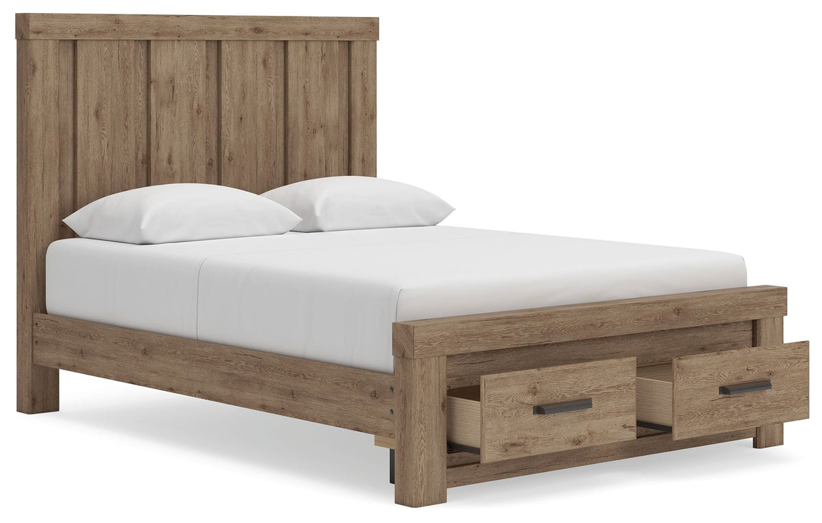 Oliandon - Panel Storage Bed