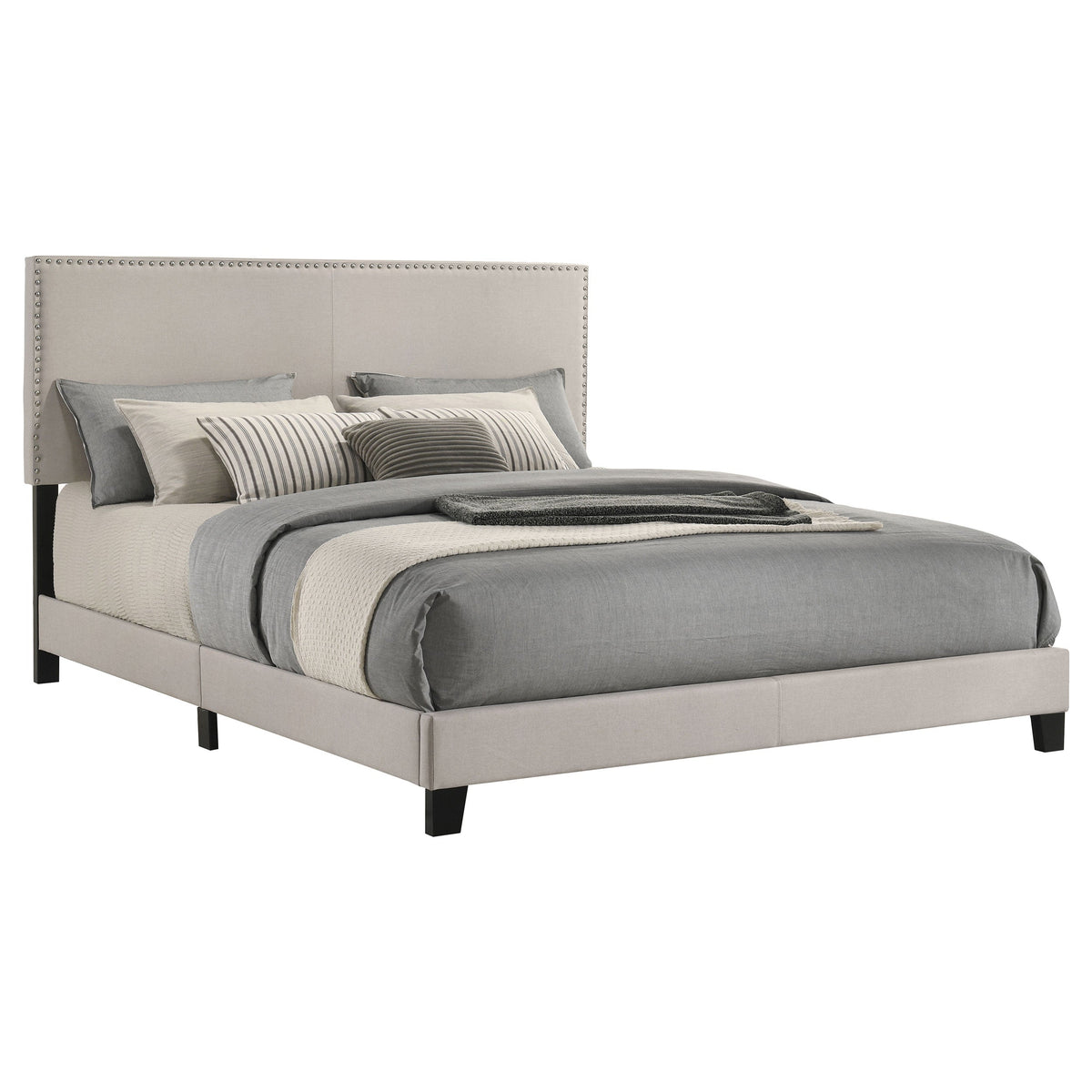 Boyd Upholstered Panel Bed Ivory