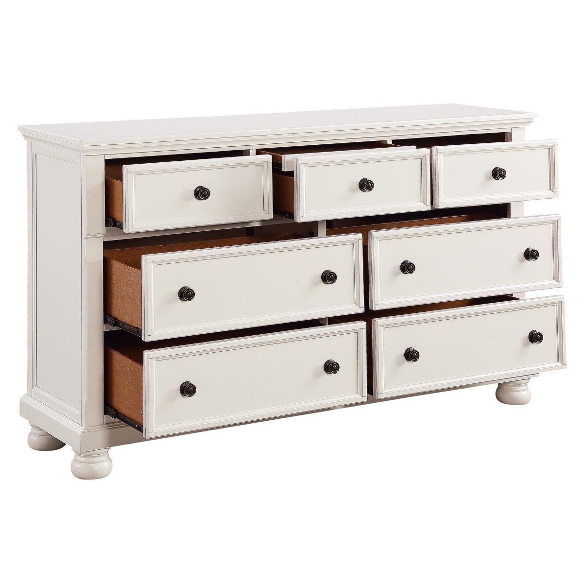 St. Simon - Dresser With Hidden Drawer - White
