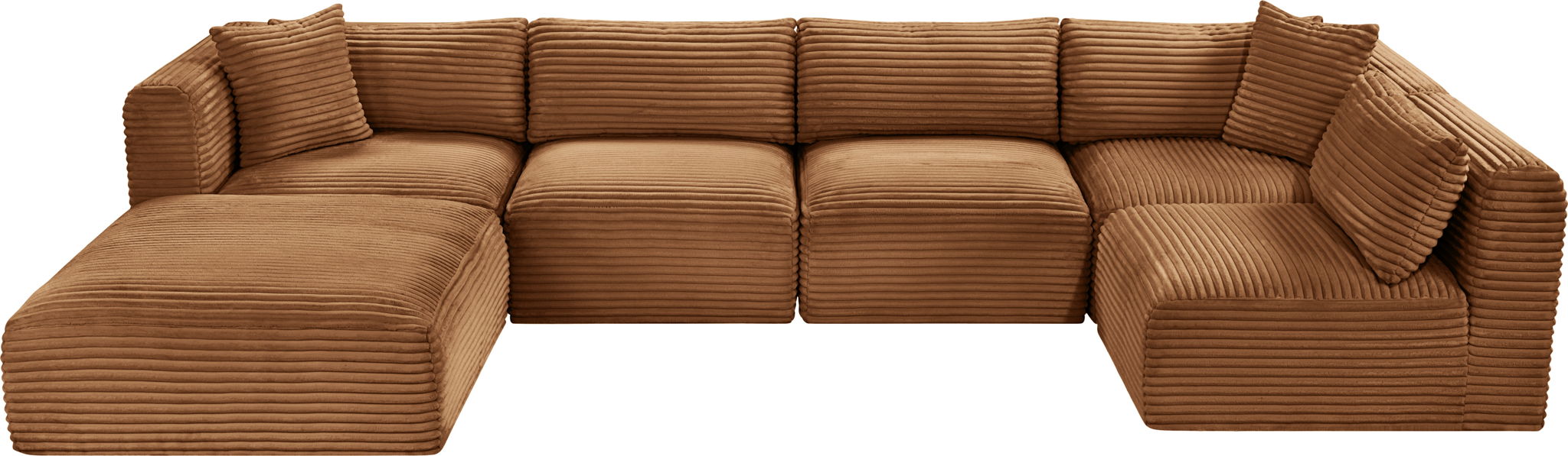 Shaggy - Fabric 6 Piece Modular U-Shaped Sectional