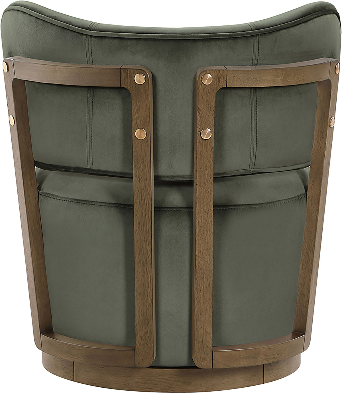 Elara - Velvet Upholstered Swivel Accent Chair - Stained Brown