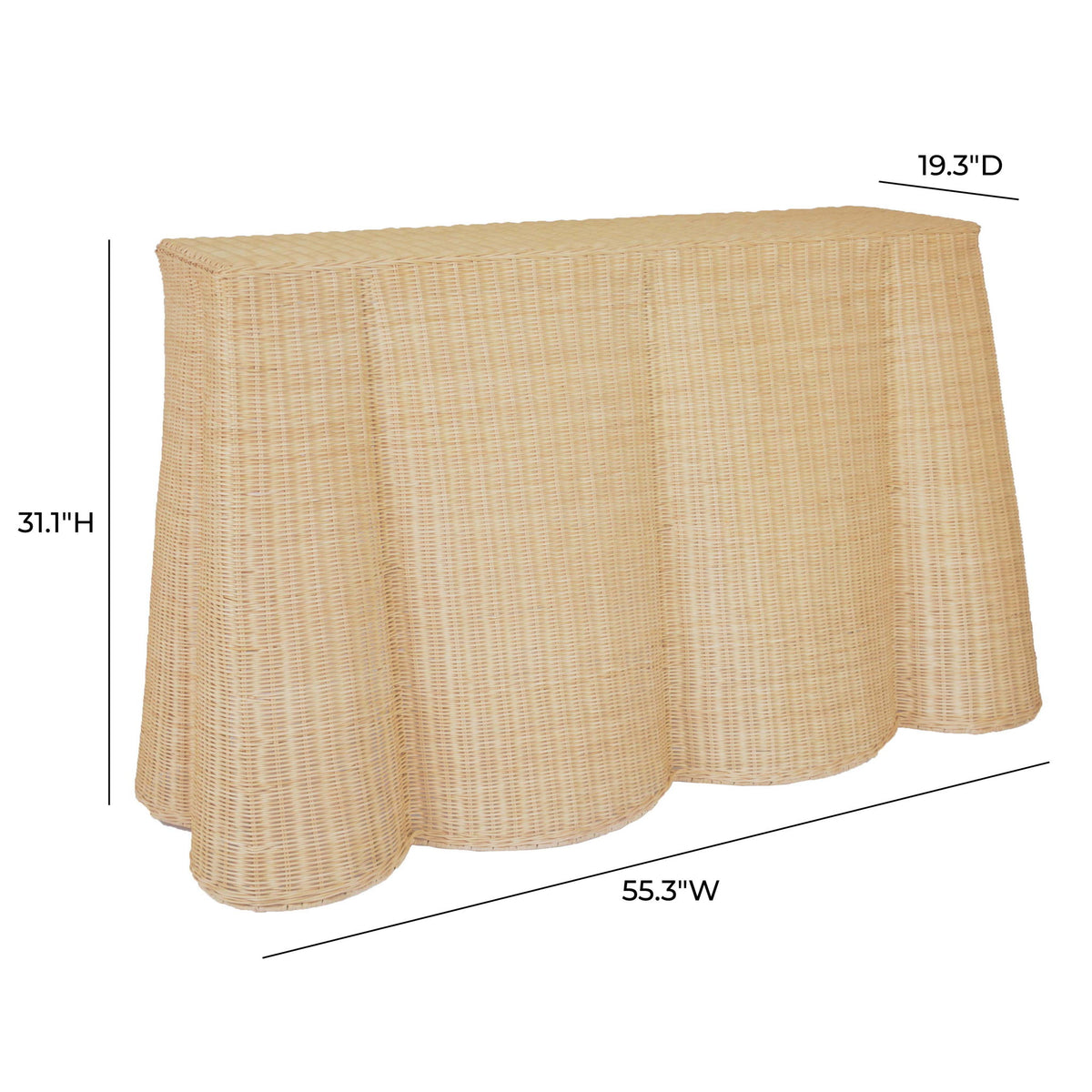 Egan - Rattan Console Table - Natural