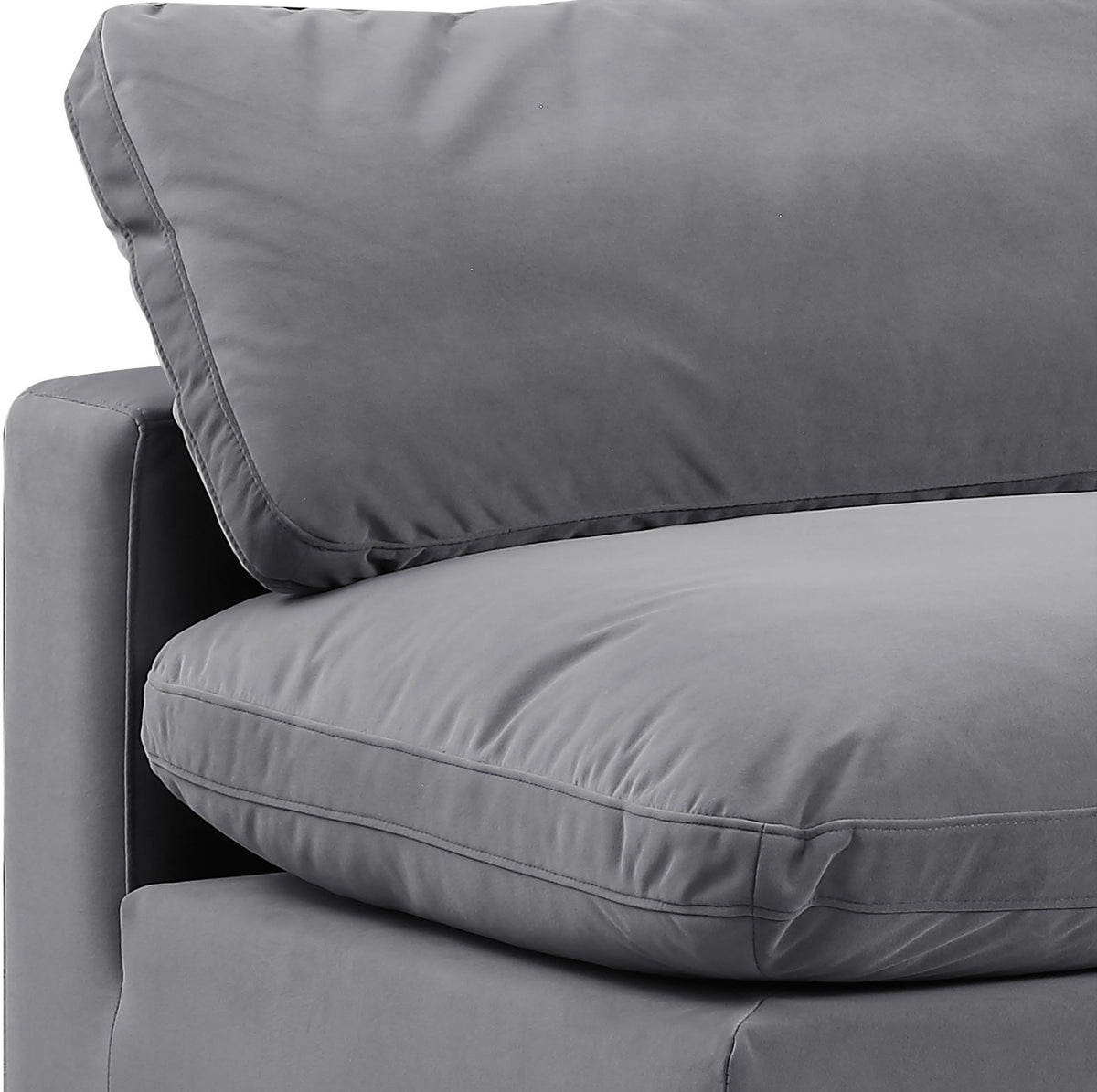 Comfy - Velvet Modular Armless Sofa 4 Seats
