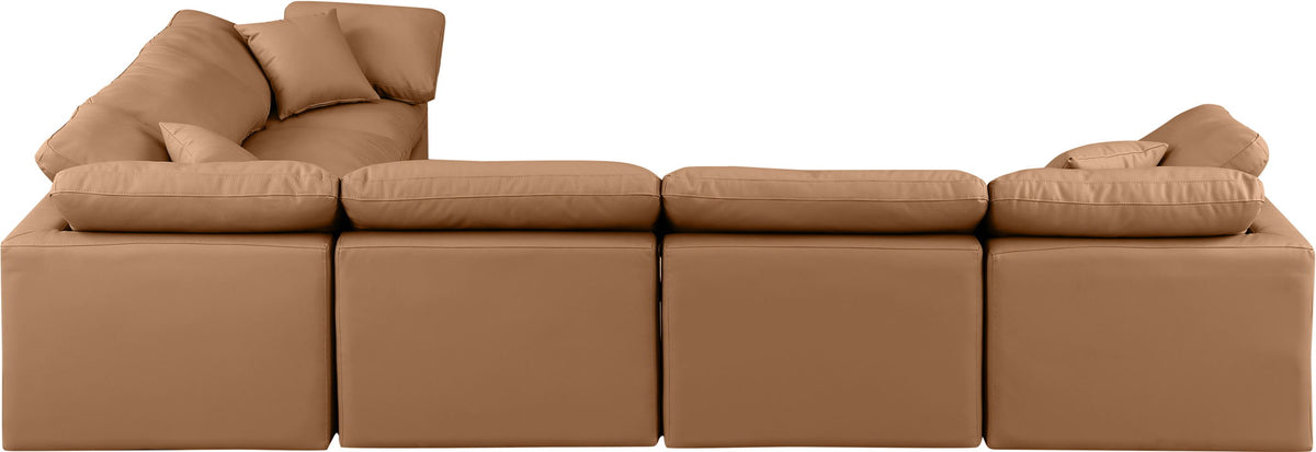 Indulge - Faux Leather 6 Piece Modular Corner Sectional