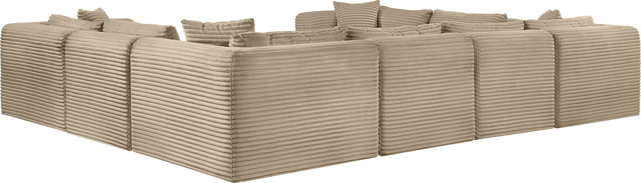 Shaggy - Fabric 8 Piece Modular U-Shaped Sectional
