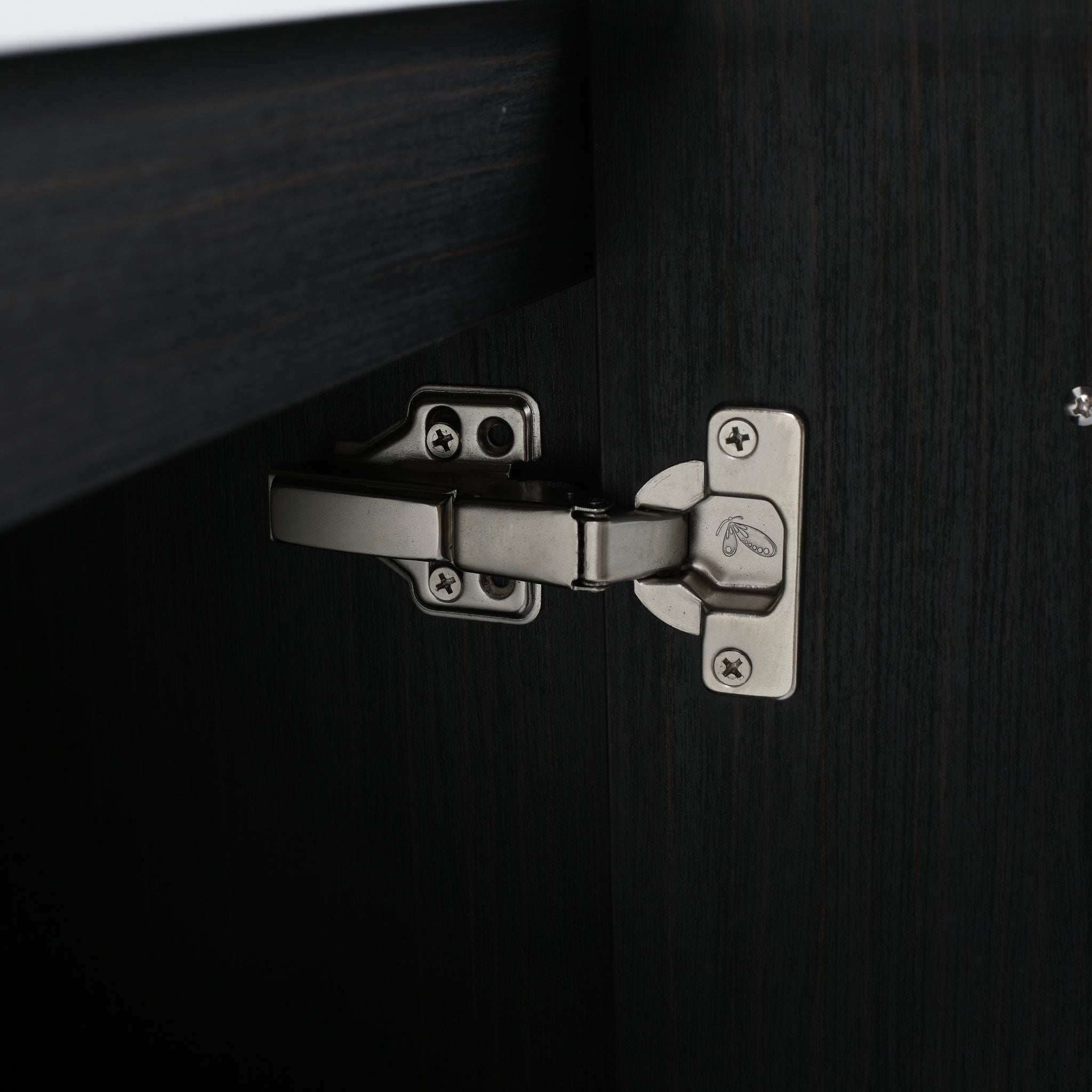Modern Wall Mounted Bathroom Vanity With Left Sink And Storage Rack