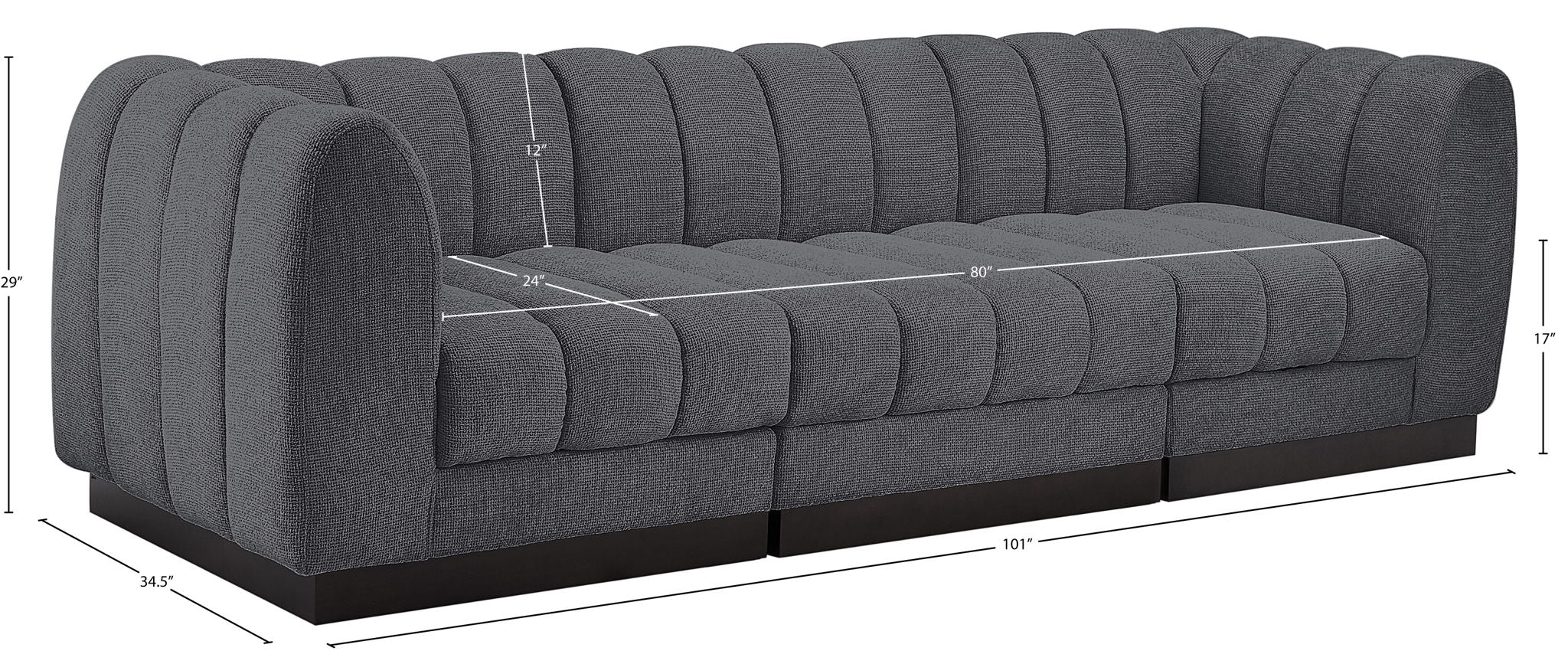 Quinn - 3 Seat Modular Sofa