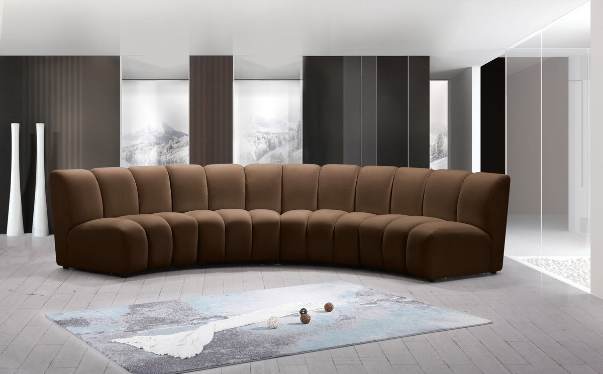 Infinity - 4 Piece Velvet Modular Sectional